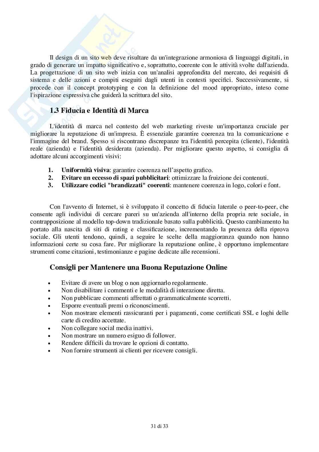 Analisi dei Siti Web  Pag. 31