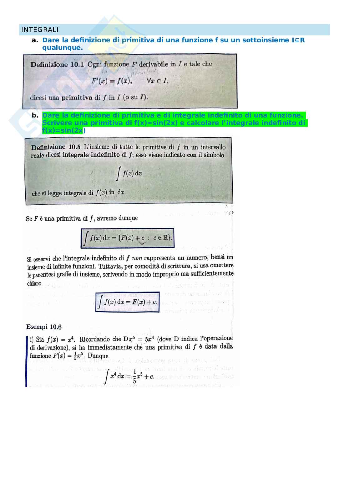 Domande esame Analisi matematica a Pag. 11