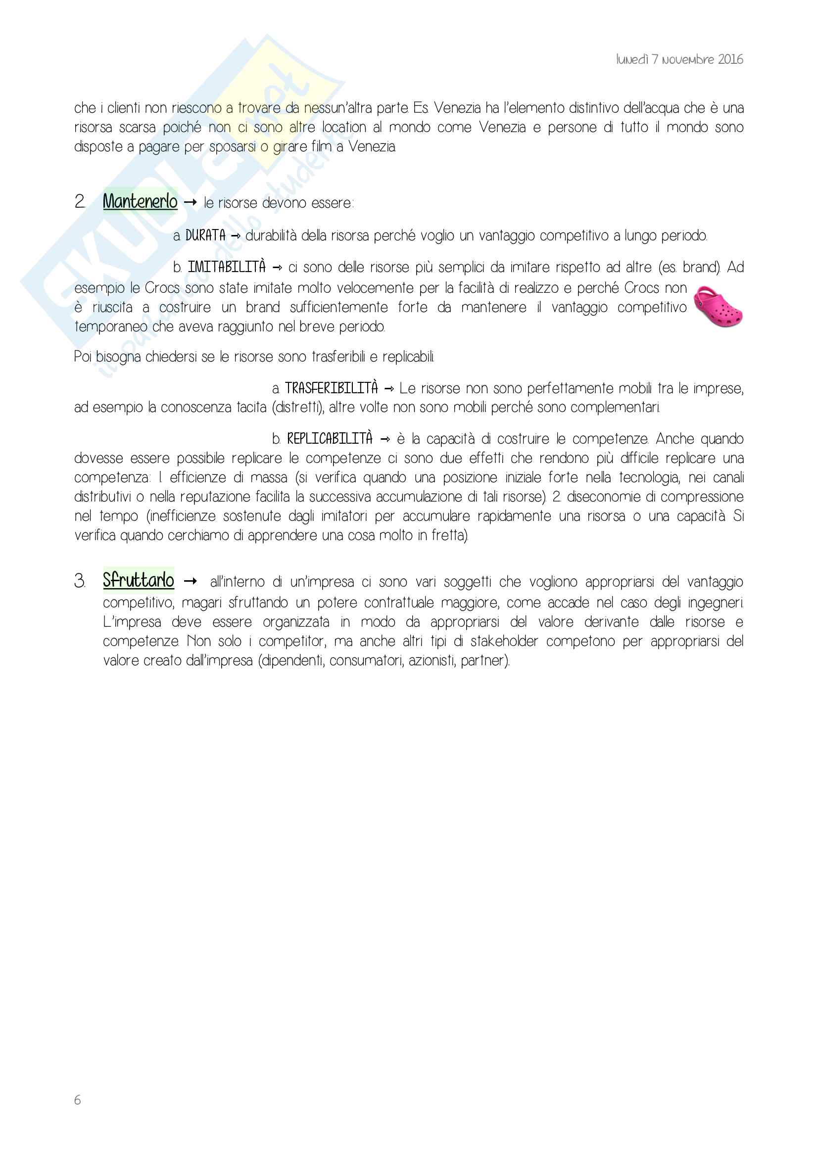 Il concetto di strategia Pag. 6