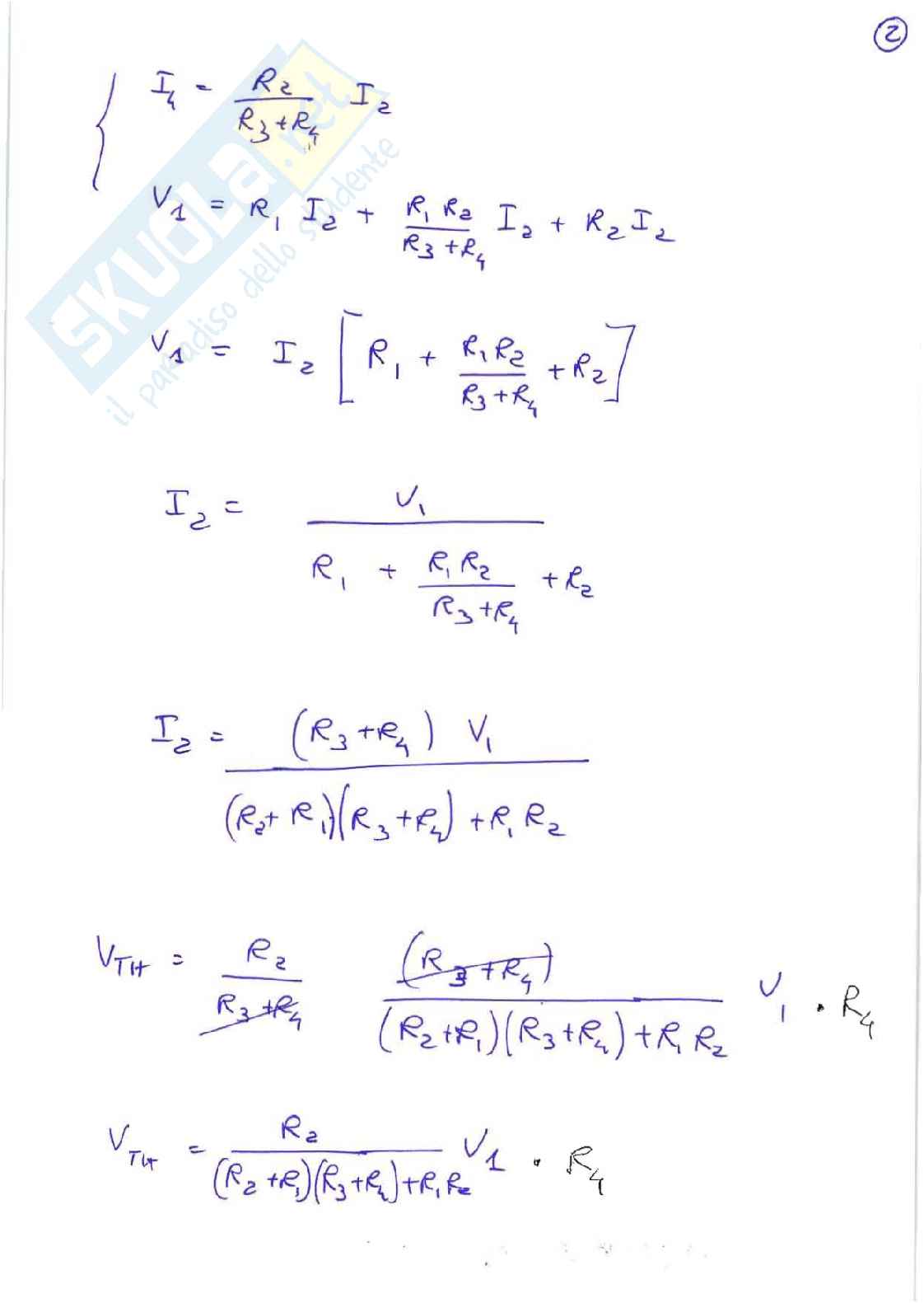 Esercizi Fondamenti di elettronica - Thevenin Pag. 2