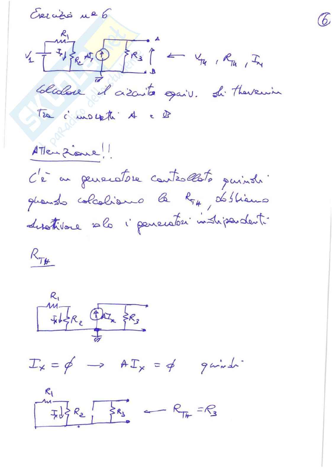 Esercizi Fondamenti di elettronica - Thevenin Pag. 6