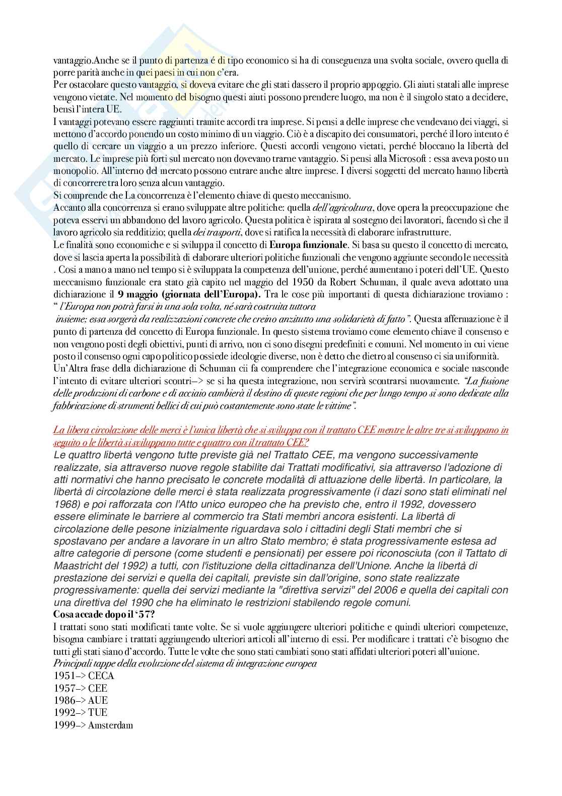 Riassunto esame Diritto dell'Unione Europea, Prof. Adinolfi Adelina, libro consigliato Introduzione al diritto dell’Unione Europea, Gaja, Adinolfi Pag. 2