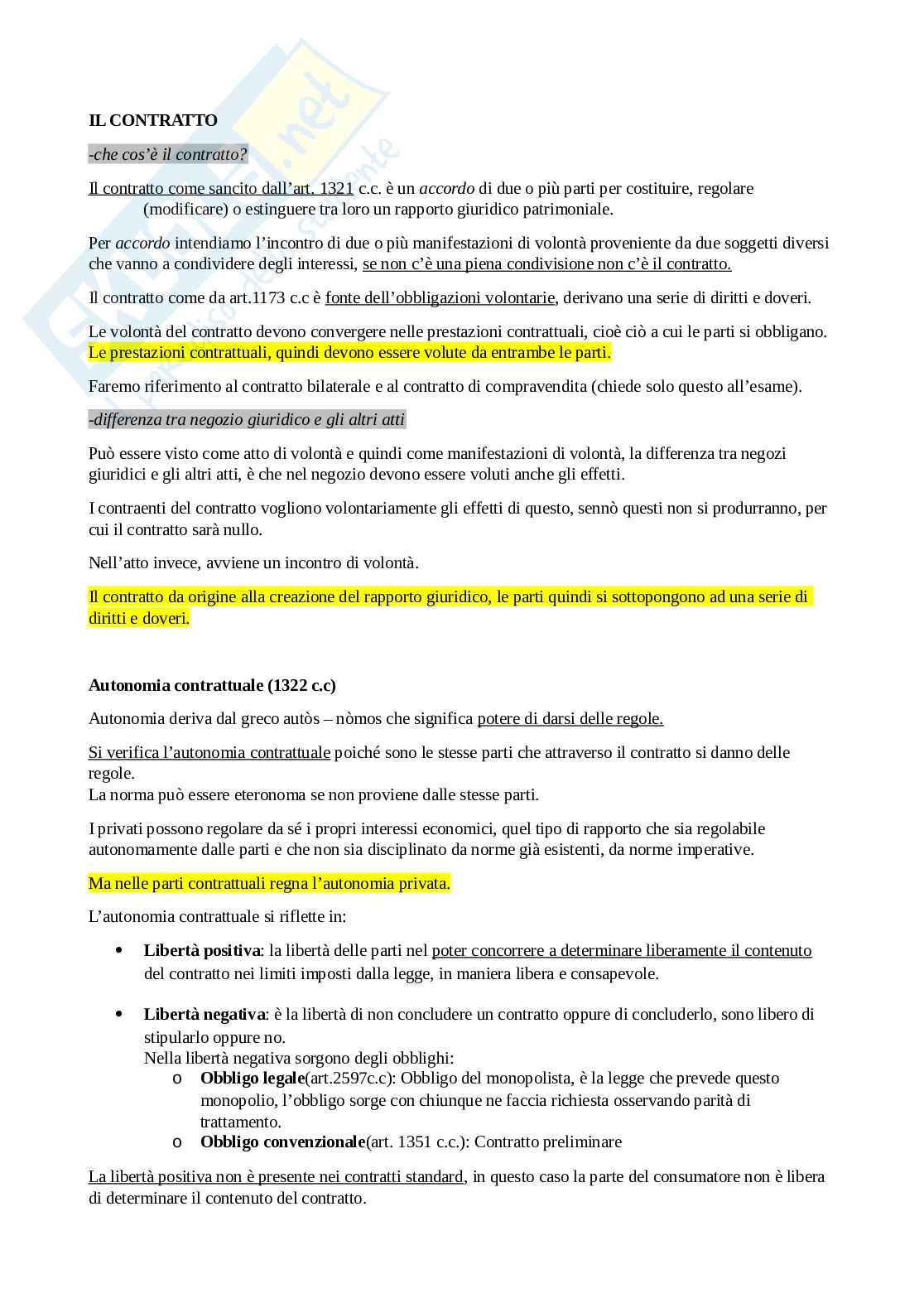 Diritto privato - Seconda parte Pag. 1