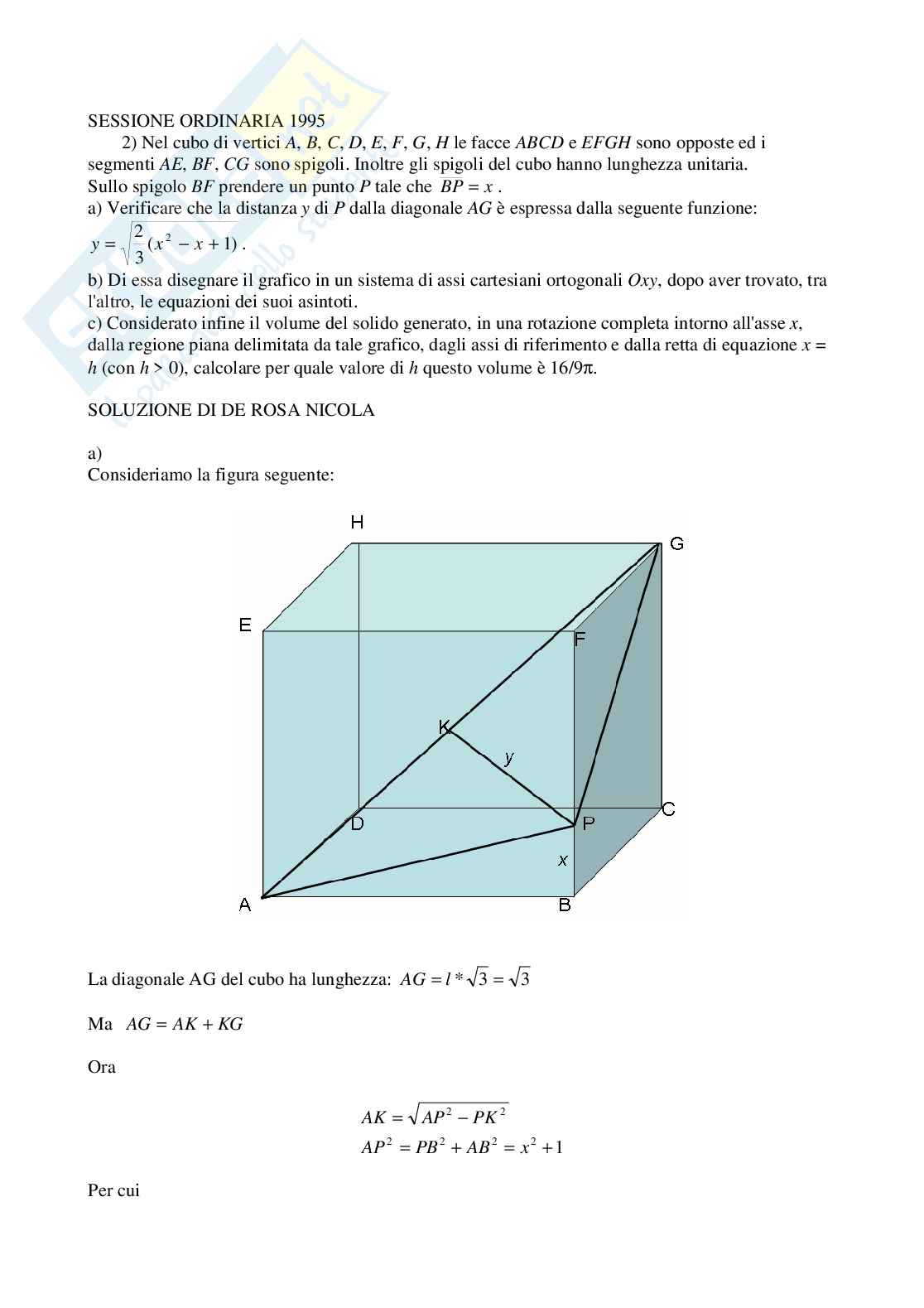 1995 - problema 2 corso di ordinamento Pag. 1