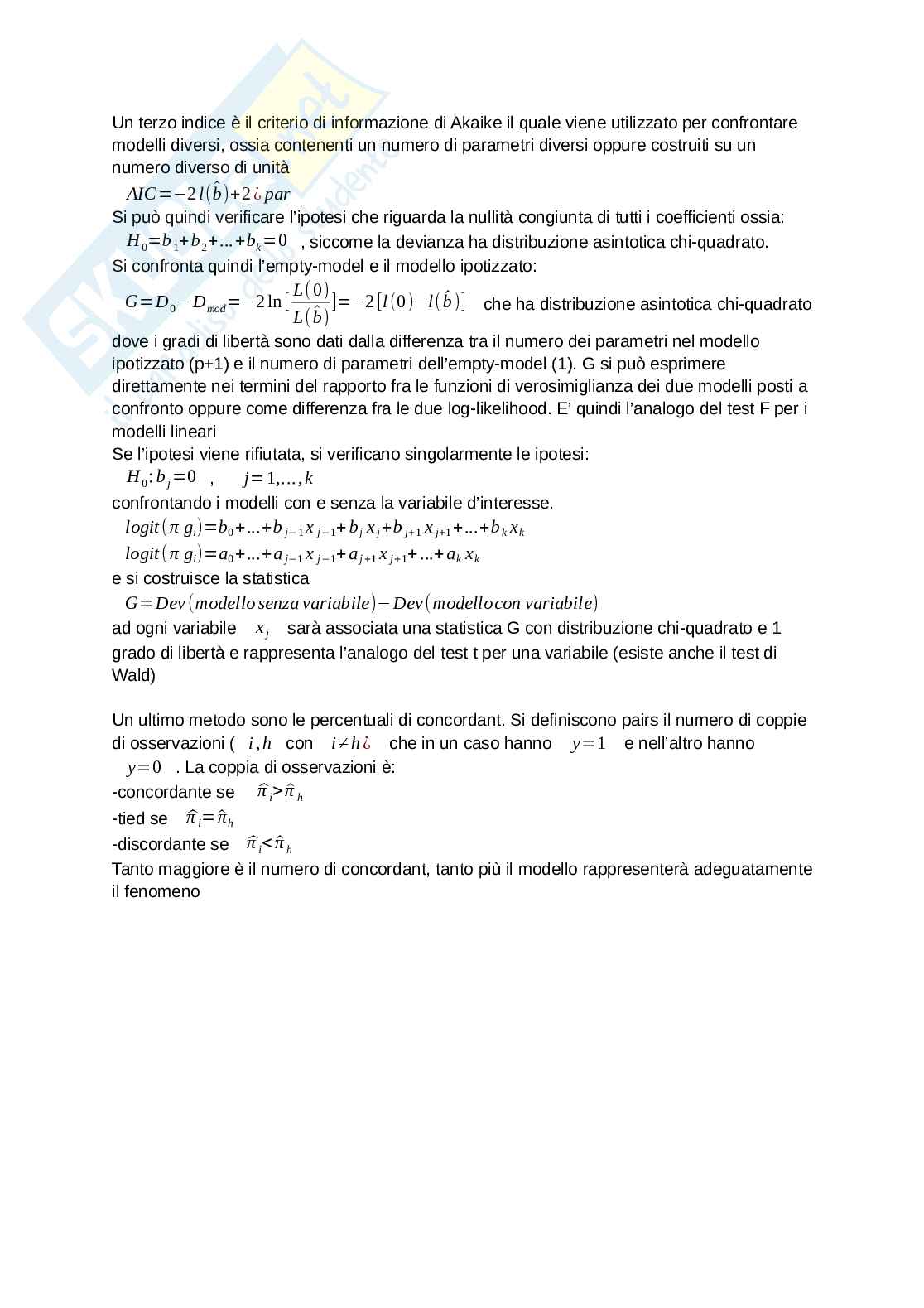 Modelli statistici  Pag. 36