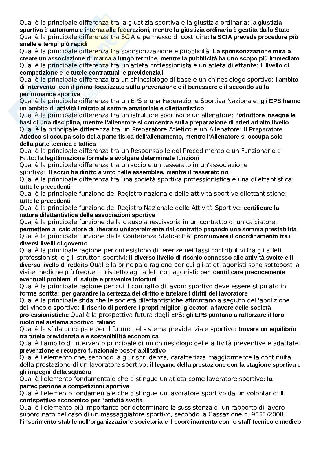 Paniere Diritto amministrativo sportivo - Normative e responsabilità nel settore. Aggiornato e completo. In ordine  Pag. 26