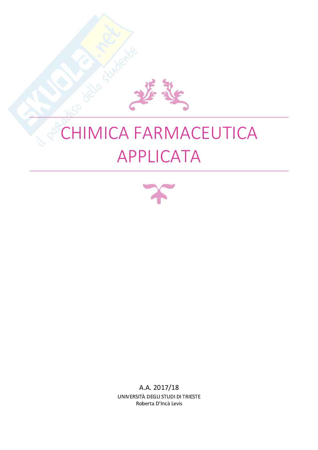Chimica farmaceutica applicata Pag. 1