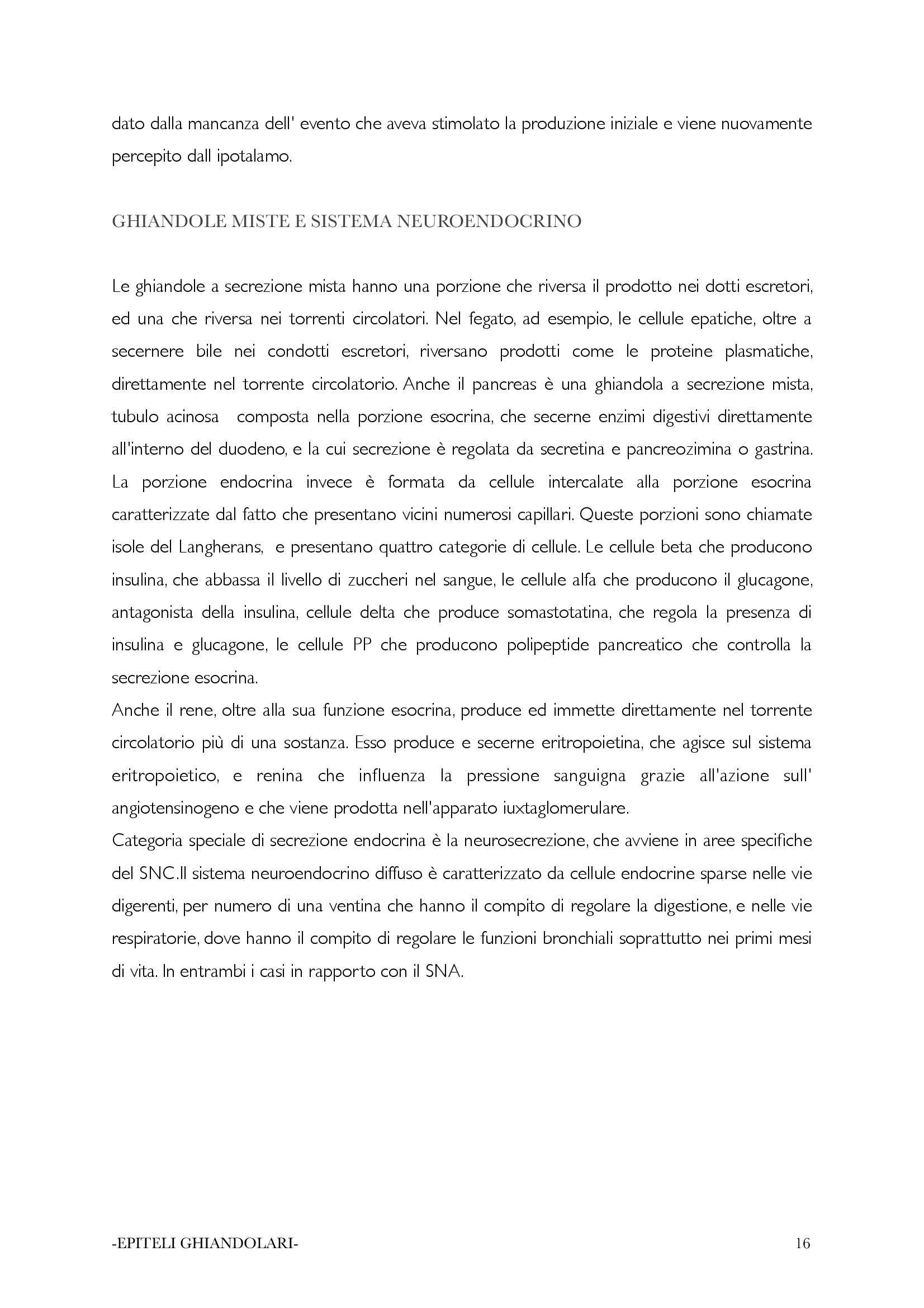 Istologia e epidemiologia - epiteli ghiandolari Pag. 16