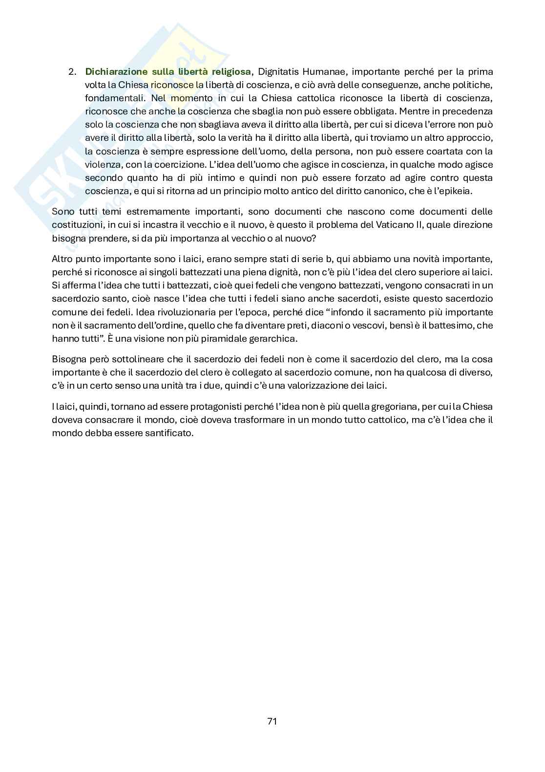 Appunti di Diritto canonico Pag. 71
