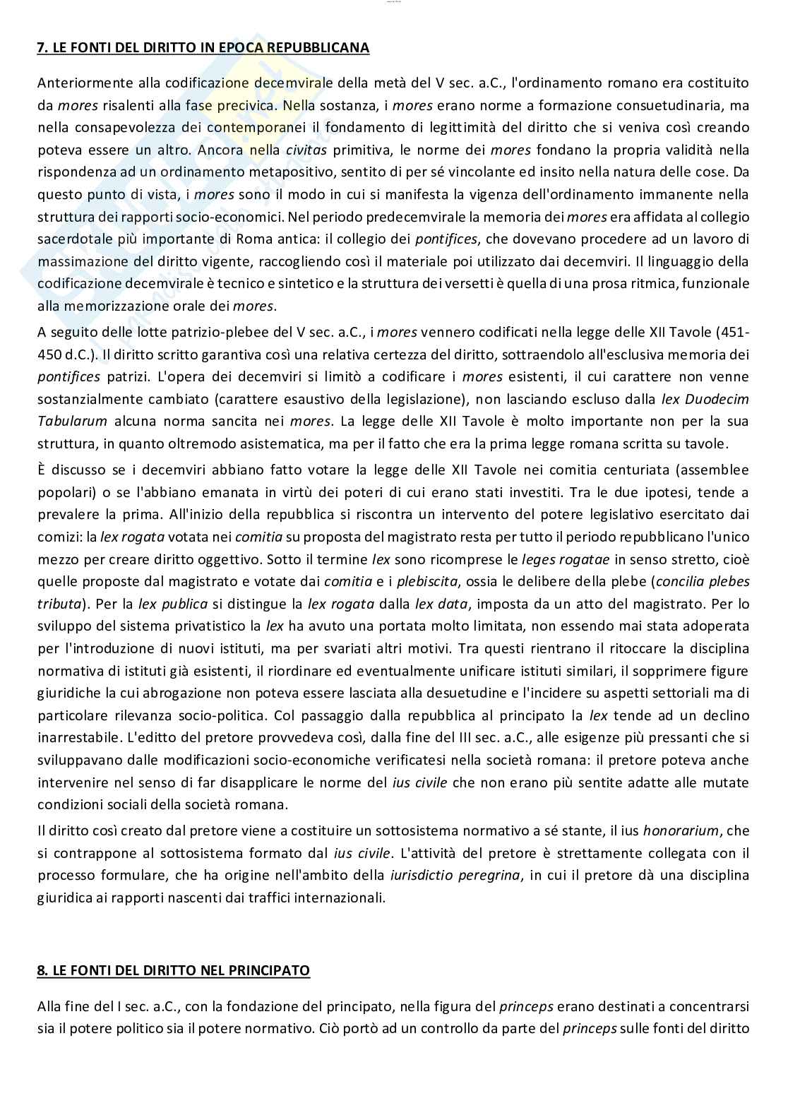 Riassunto esame istituzioni di diritto romano, prof. Finazzi, libro consigliato Istituzioni di diritto romano, Talamanca Pag. 6