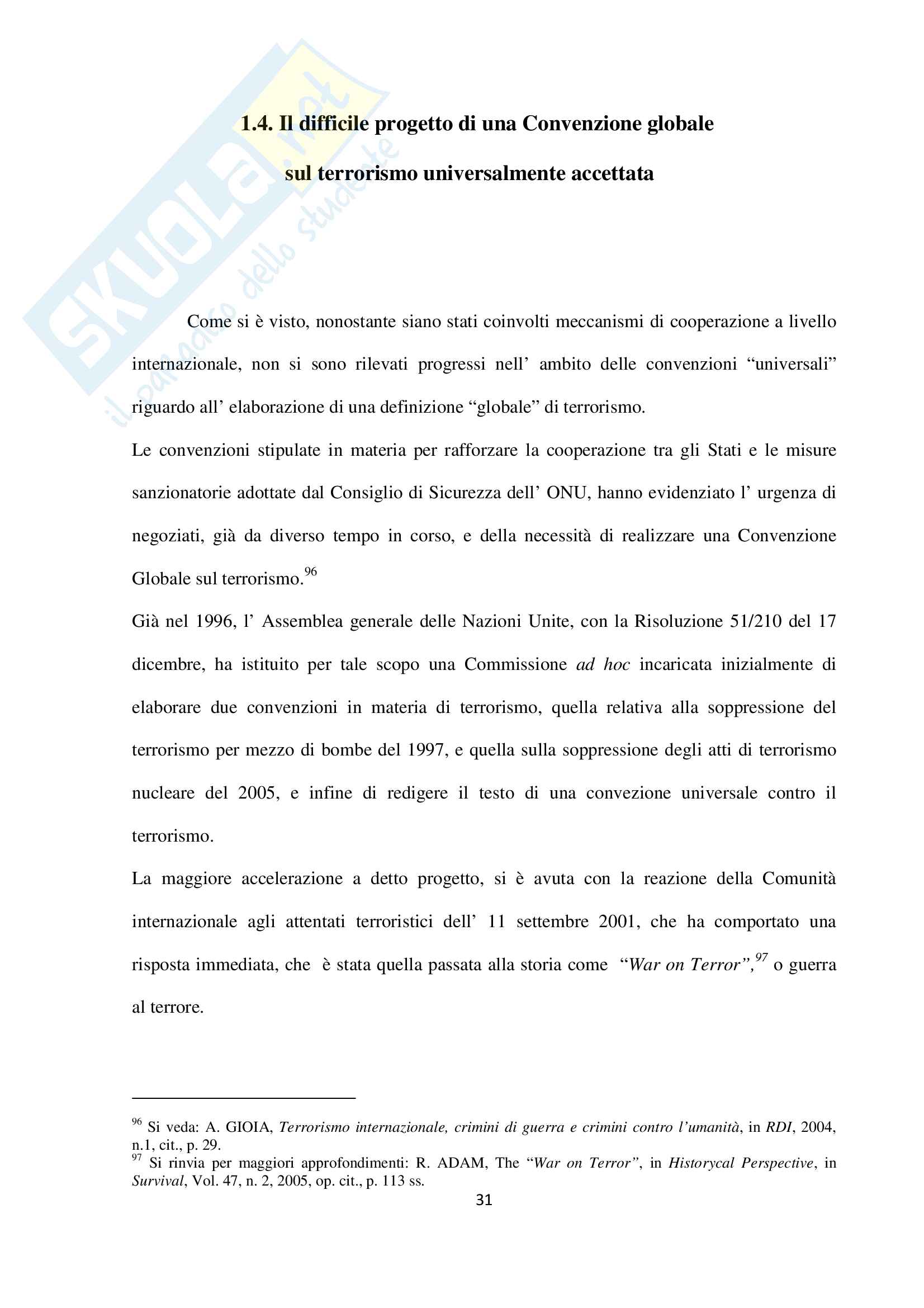 il contrasto al terrorismo e la tutela dei diritti fondamentali Pag. 41