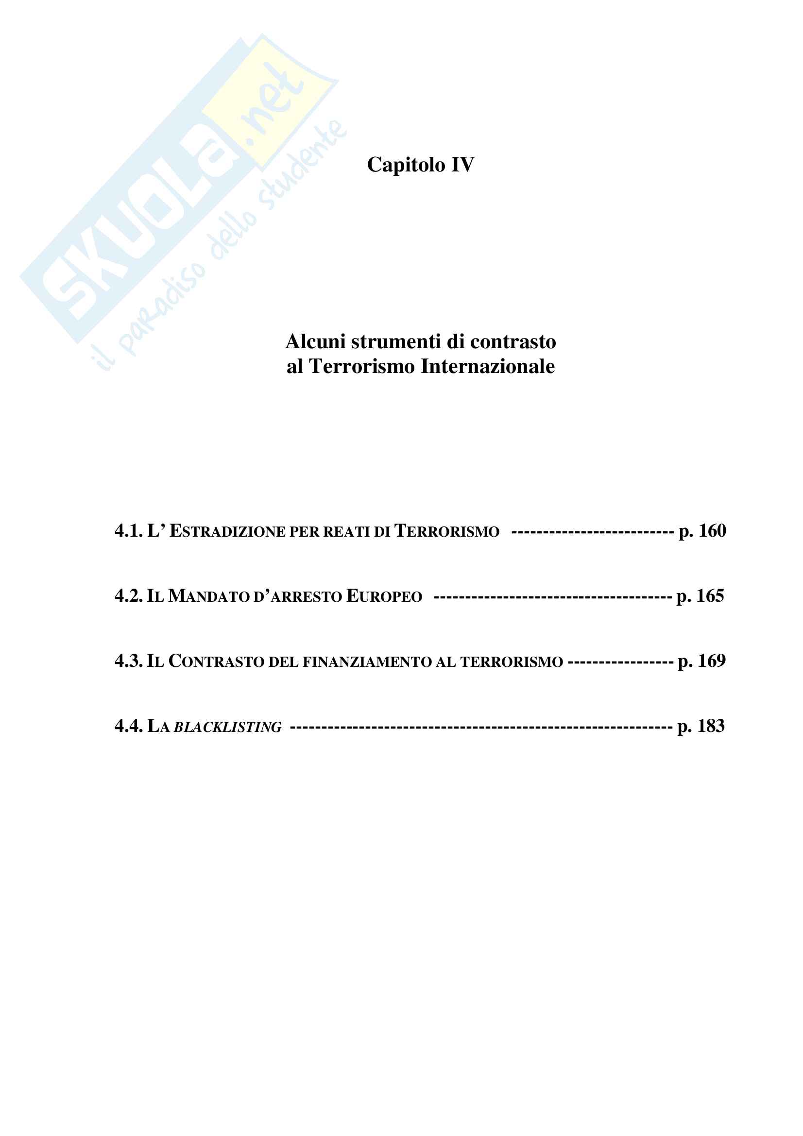 il contrasto al terrorismo e la tutela dei diritti fondamentali Pag. 6