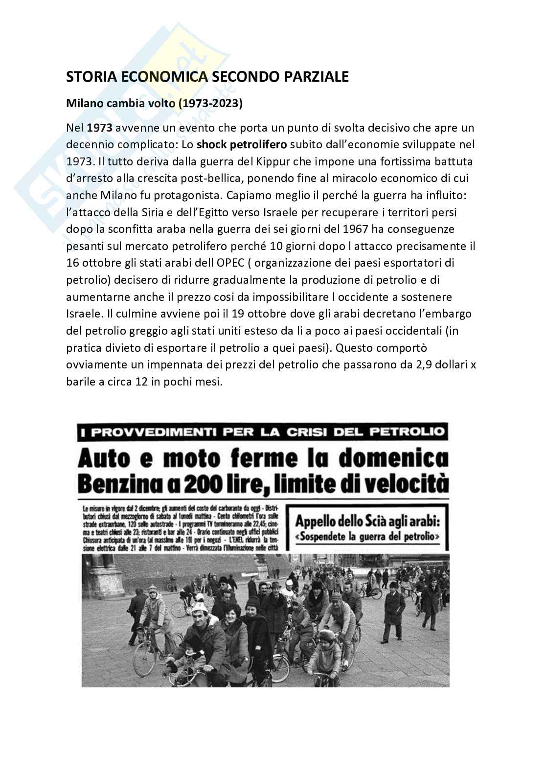 Secondo parziale di Storia economica Pag. 1