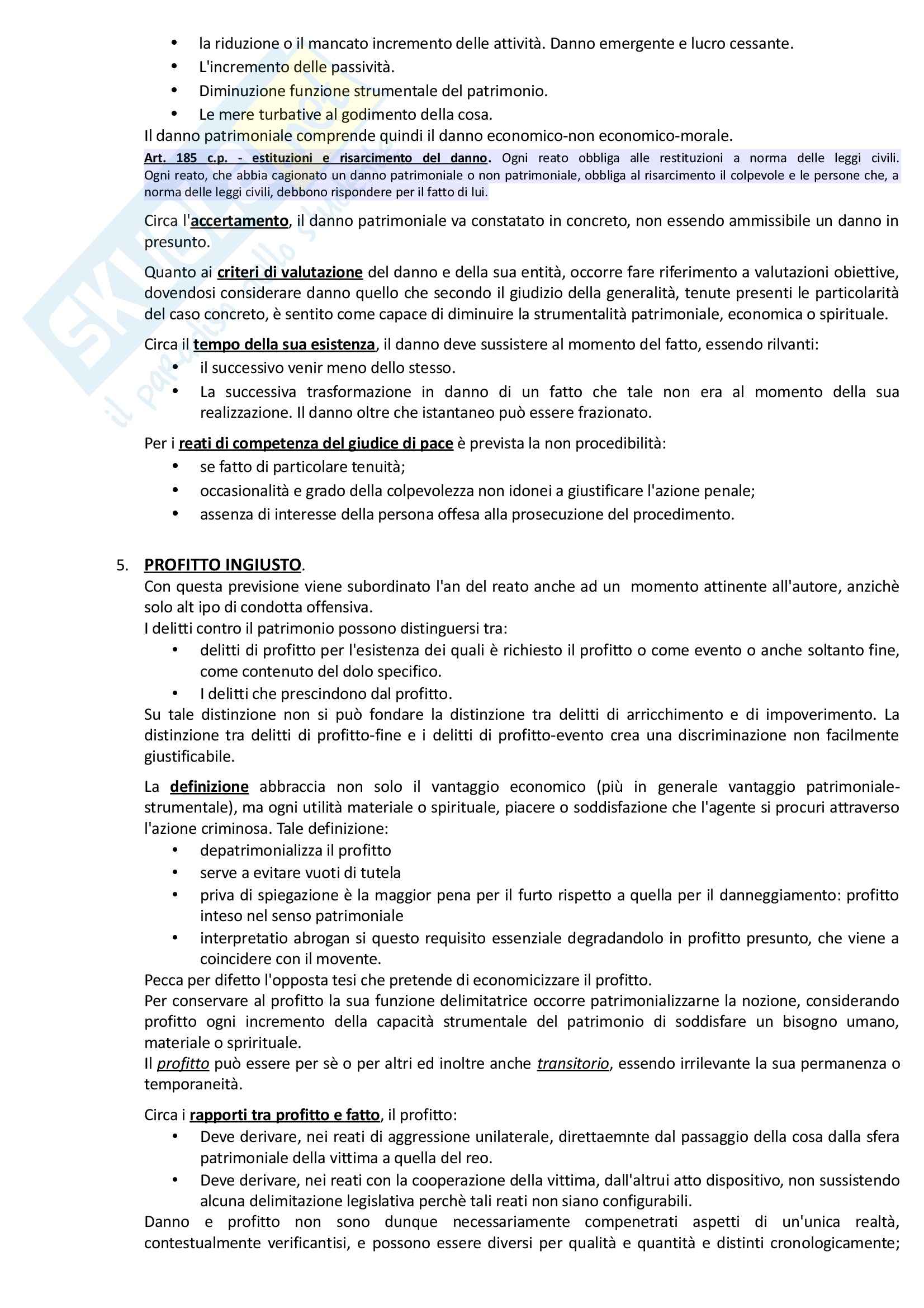 ... Riassunto esame Diritto Penale, prof. Paliero, libro consigliato  Delitti Contro il Patrimonio di ...