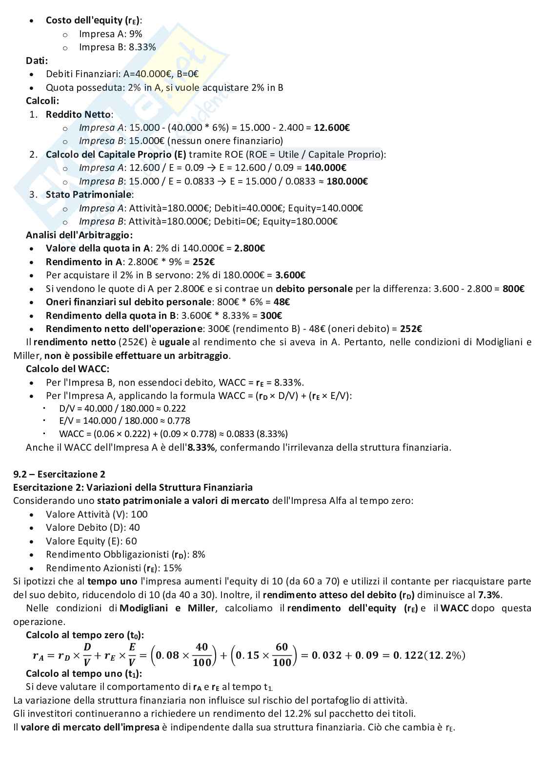 Economia degli intermediari finanziari Pag. 16