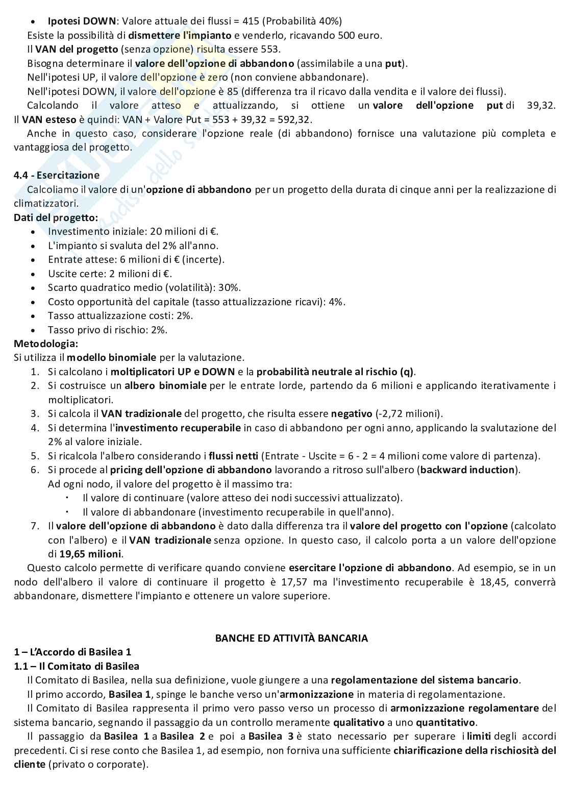 Economia degli intermediari finanziari Pag. 26