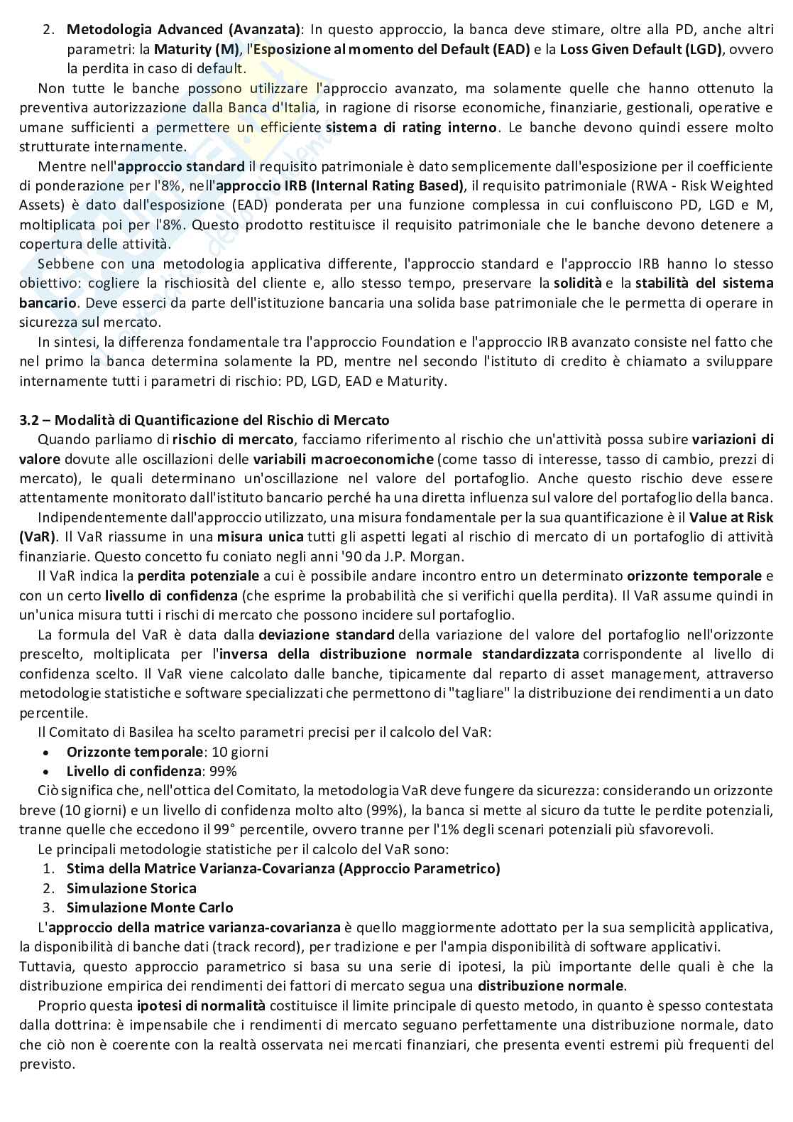 Economia degli intermediari finanziari Pag. 31