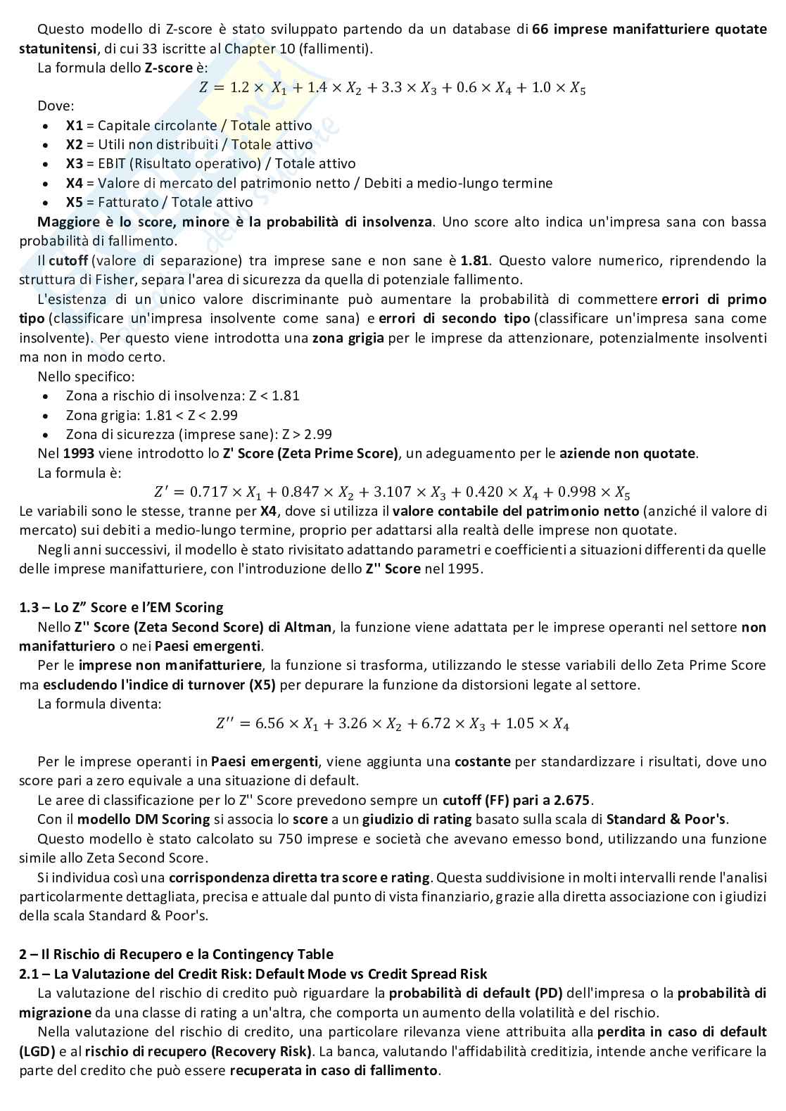 Economia degli intermediari finanziari Pag. 41