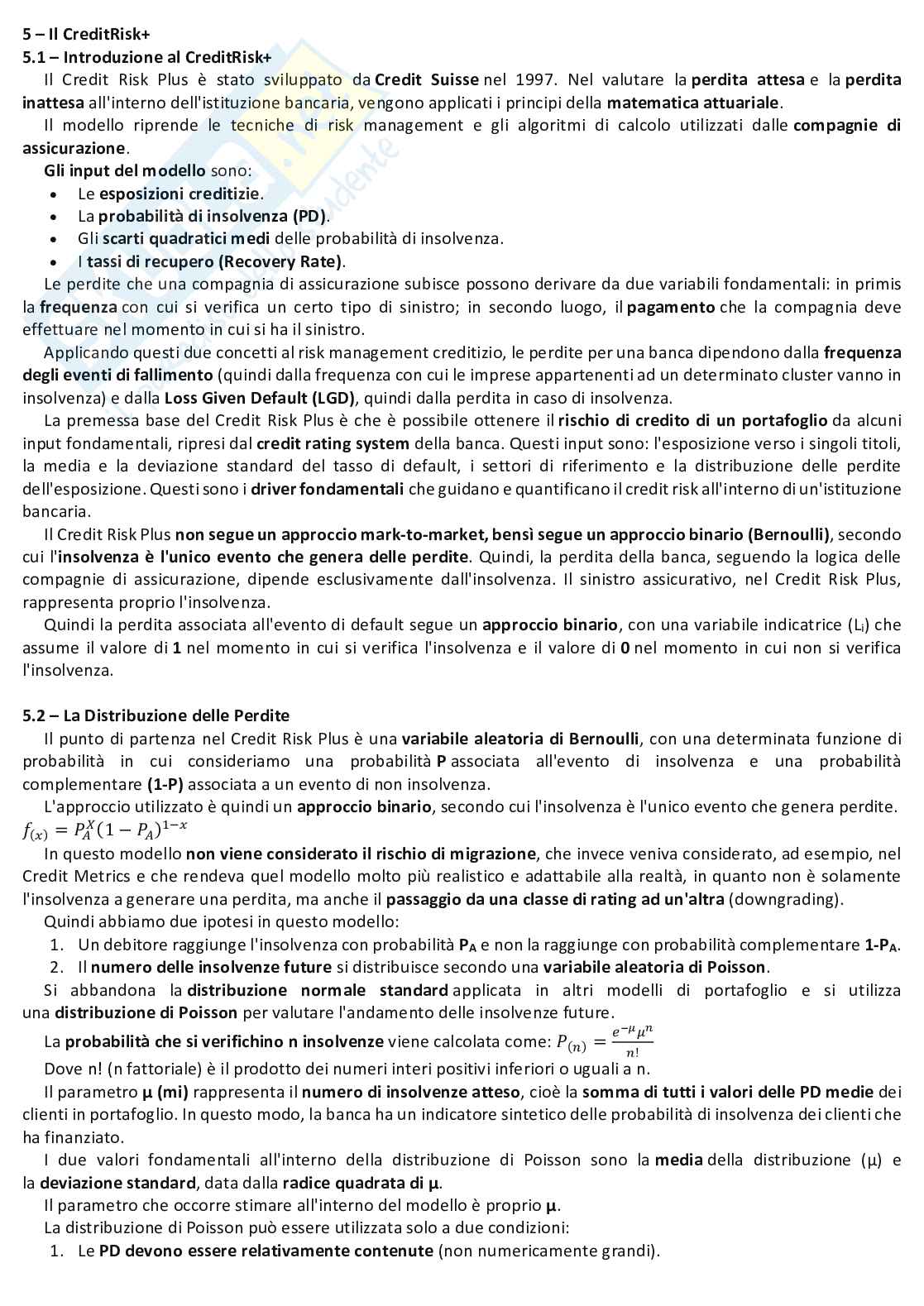 Economia degli intermediari finanziari Pag. 61