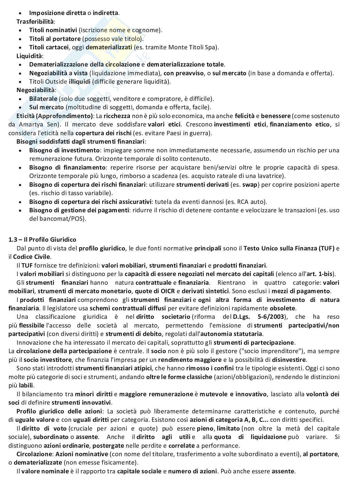 Economia degli intermediari finanziari Pag. 71