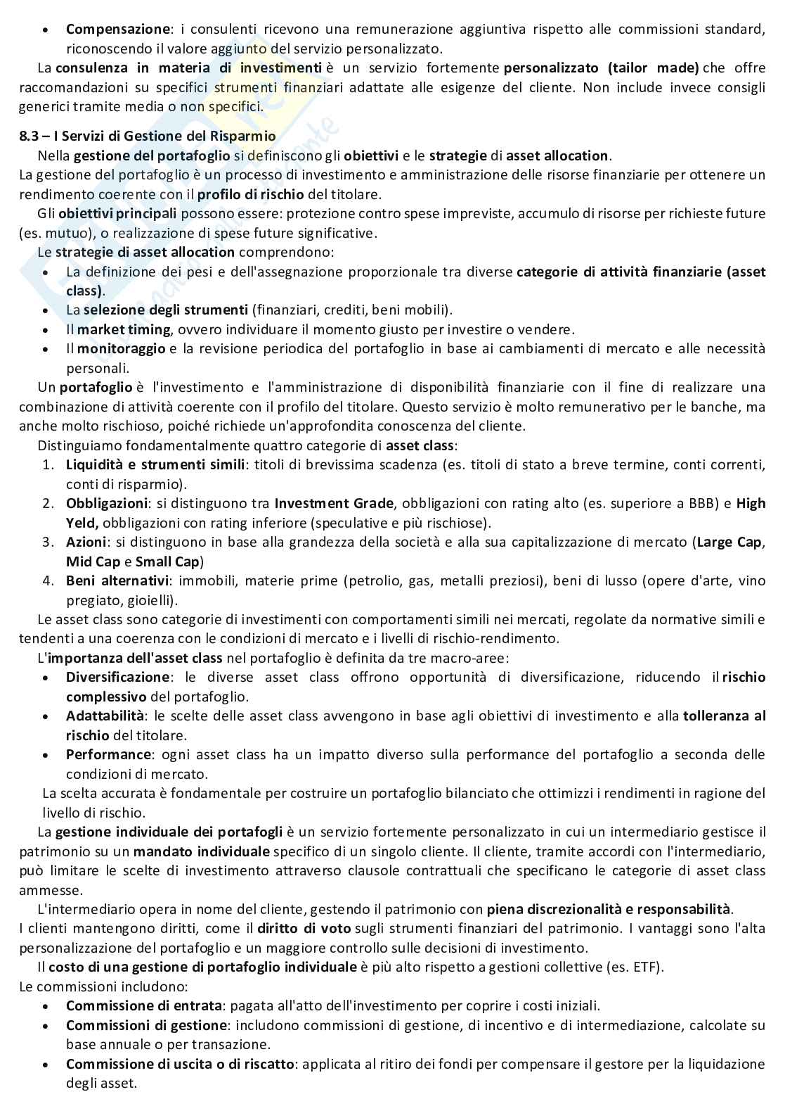 Economia degli intermediari finanziari Pag. 91