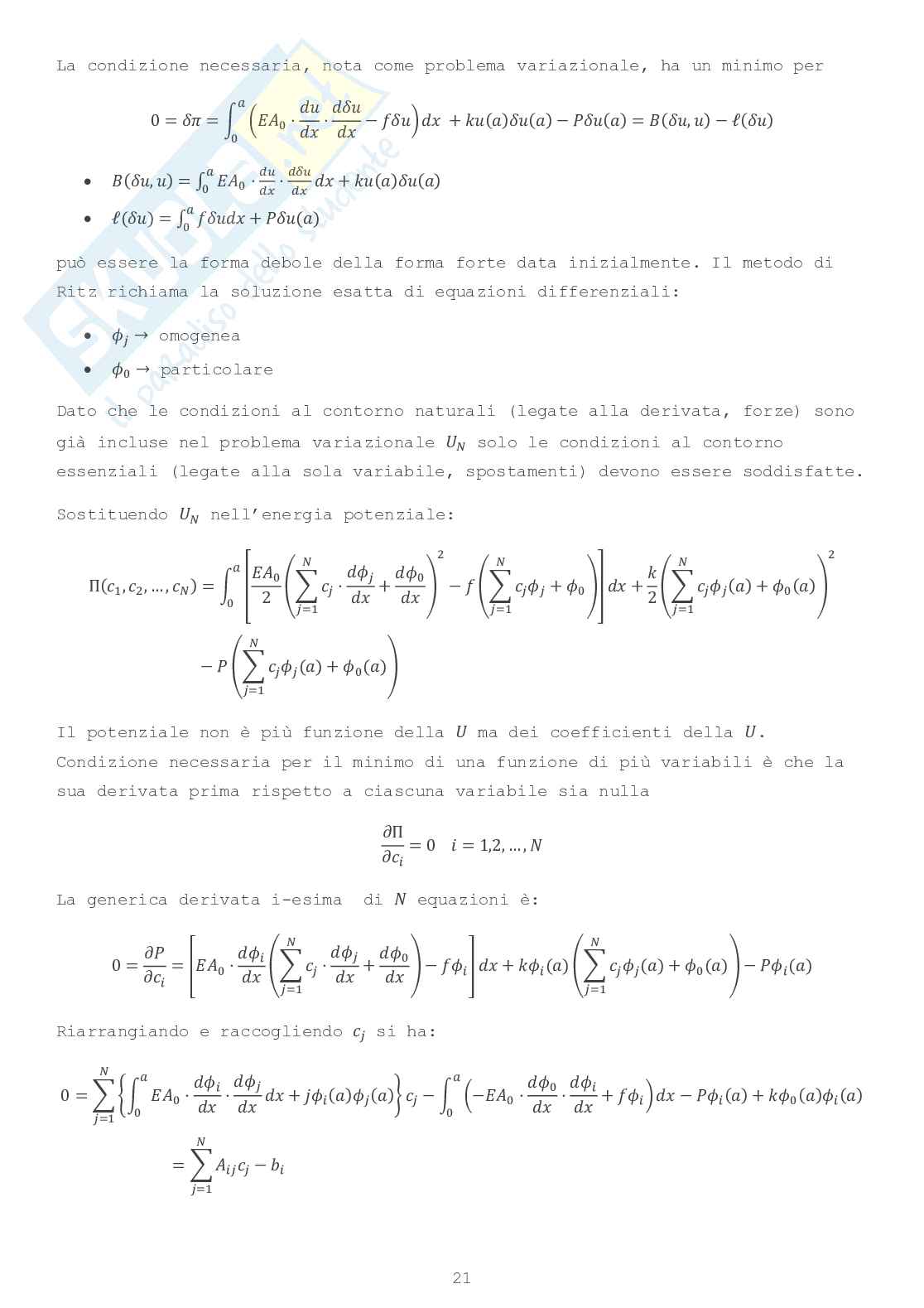 Metodi numerici per l'ingegneria civile M Pag. 21