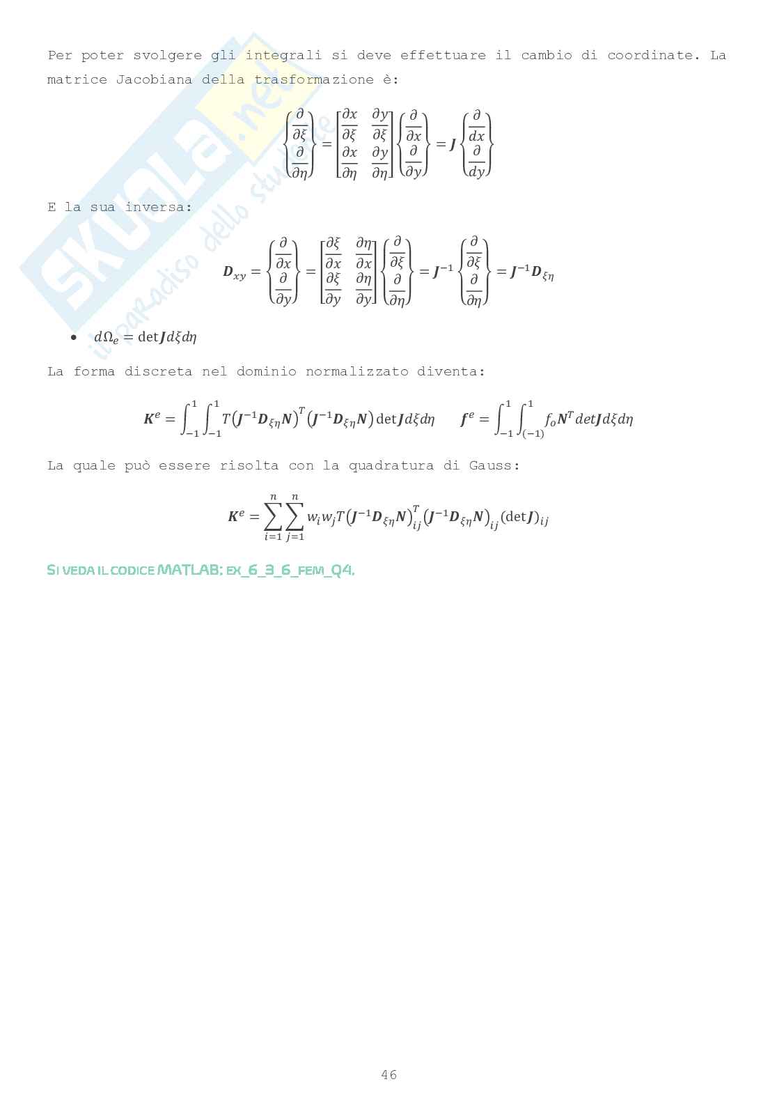 Metodi numerici per l'ingegneria civile M Pag. 46