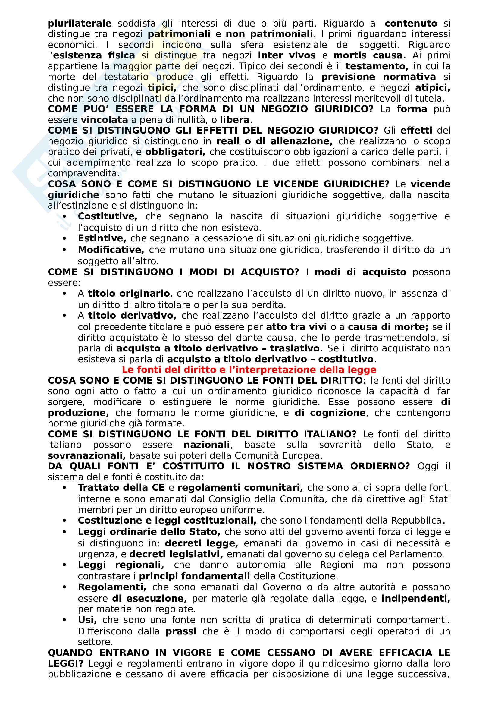 Diritto privato,  riassunto Pag. 2