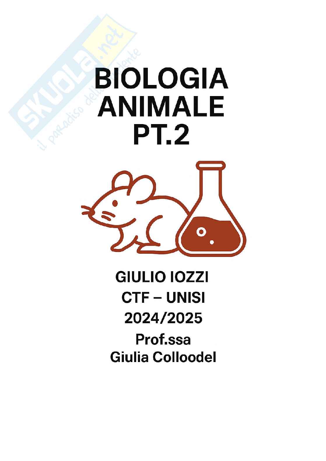 Biologia animale - parte 2 Pag. 1