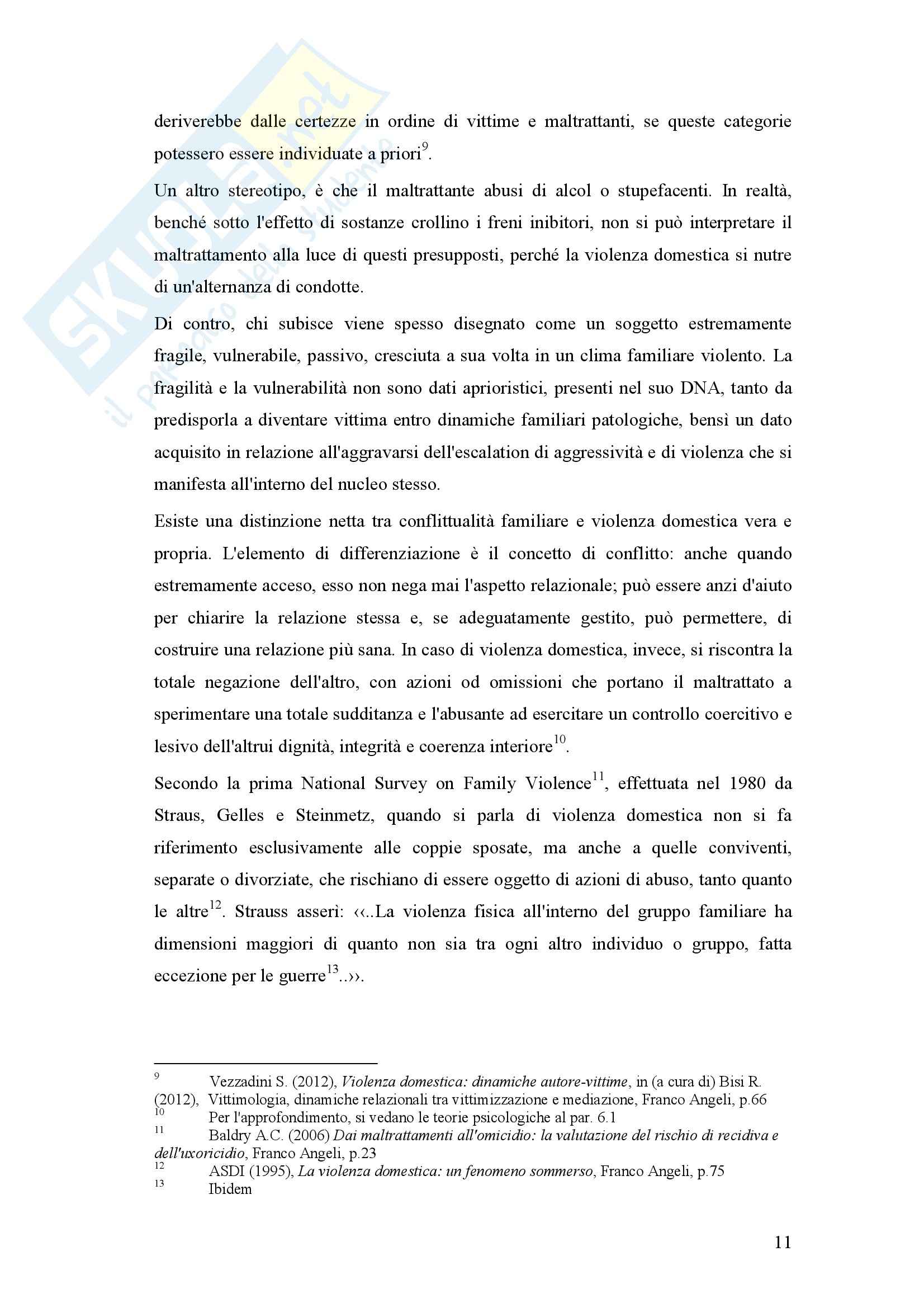 Tesi, La violenza domestica in Sardegna: centri di accoglienza e sostegno alle vittime Pag. 11