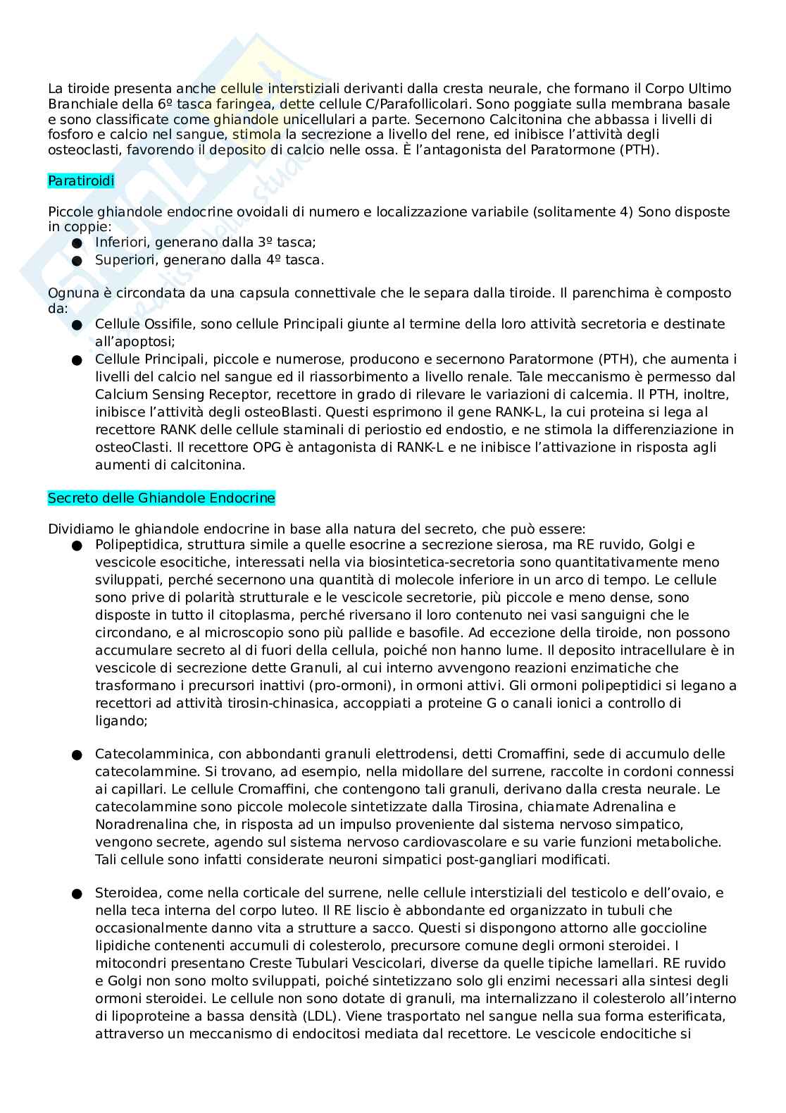 Riassunti Istololgia Pag. 11