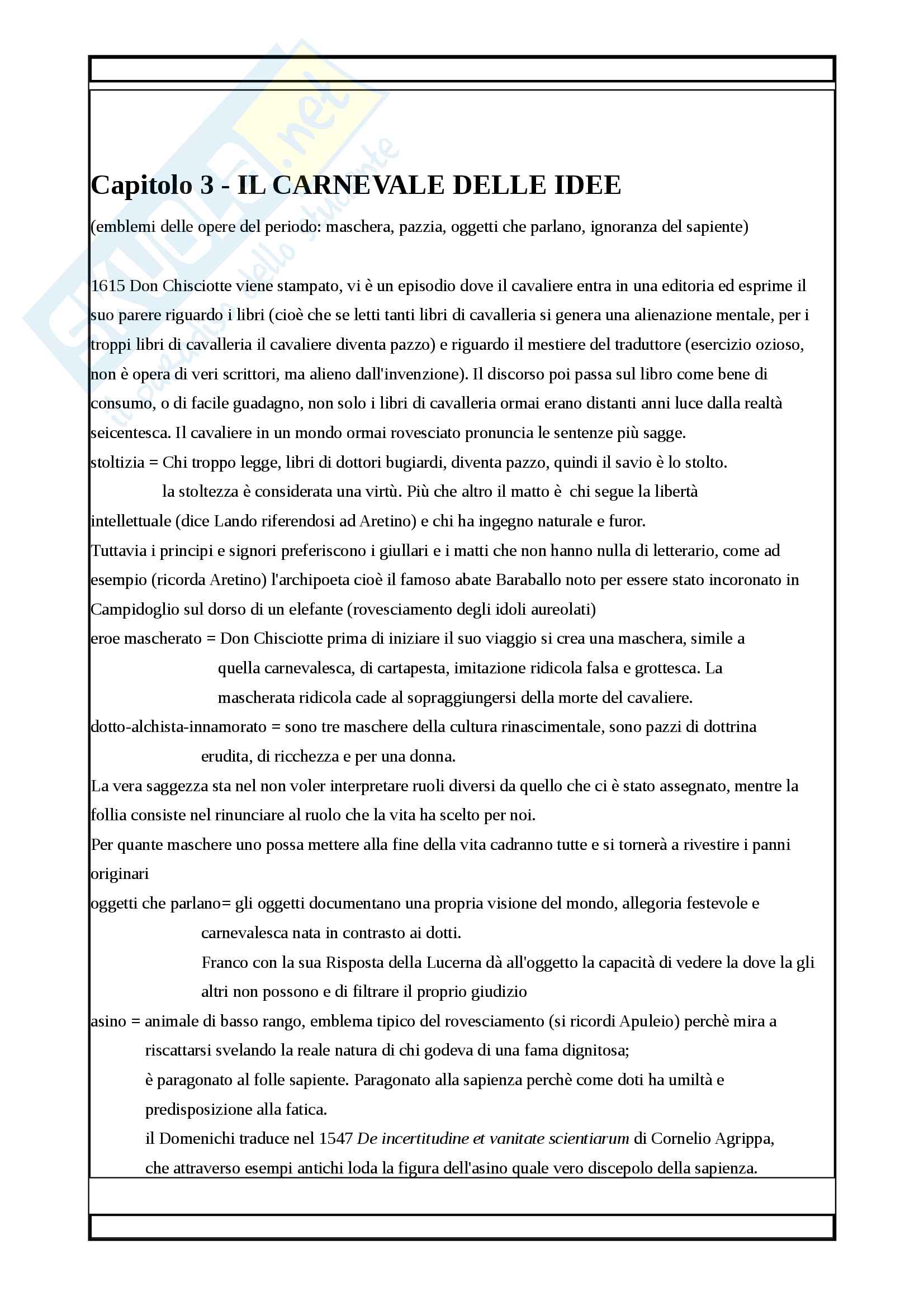 Appunti: testo consigliato Il carnevale delle idee di Nicola Bonazzi Pag. 6