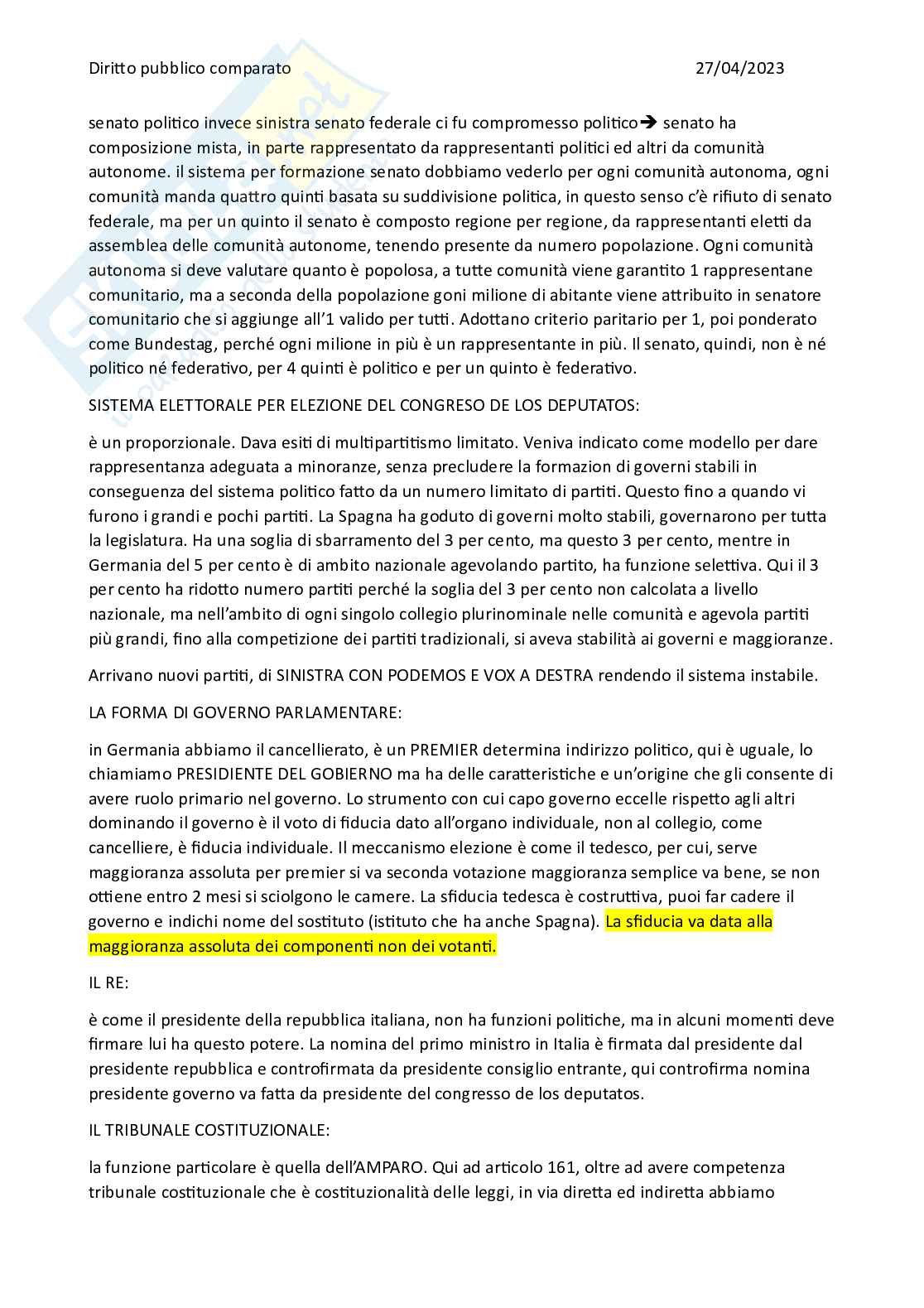 Riassunto esame Diritto pubblico comparato, Prof. Guidi Guido, libro consigliato  Diritto costituzionale comparato, P. Carrozza, A. Di Giovine, G.F. Ferrari Pag. 86