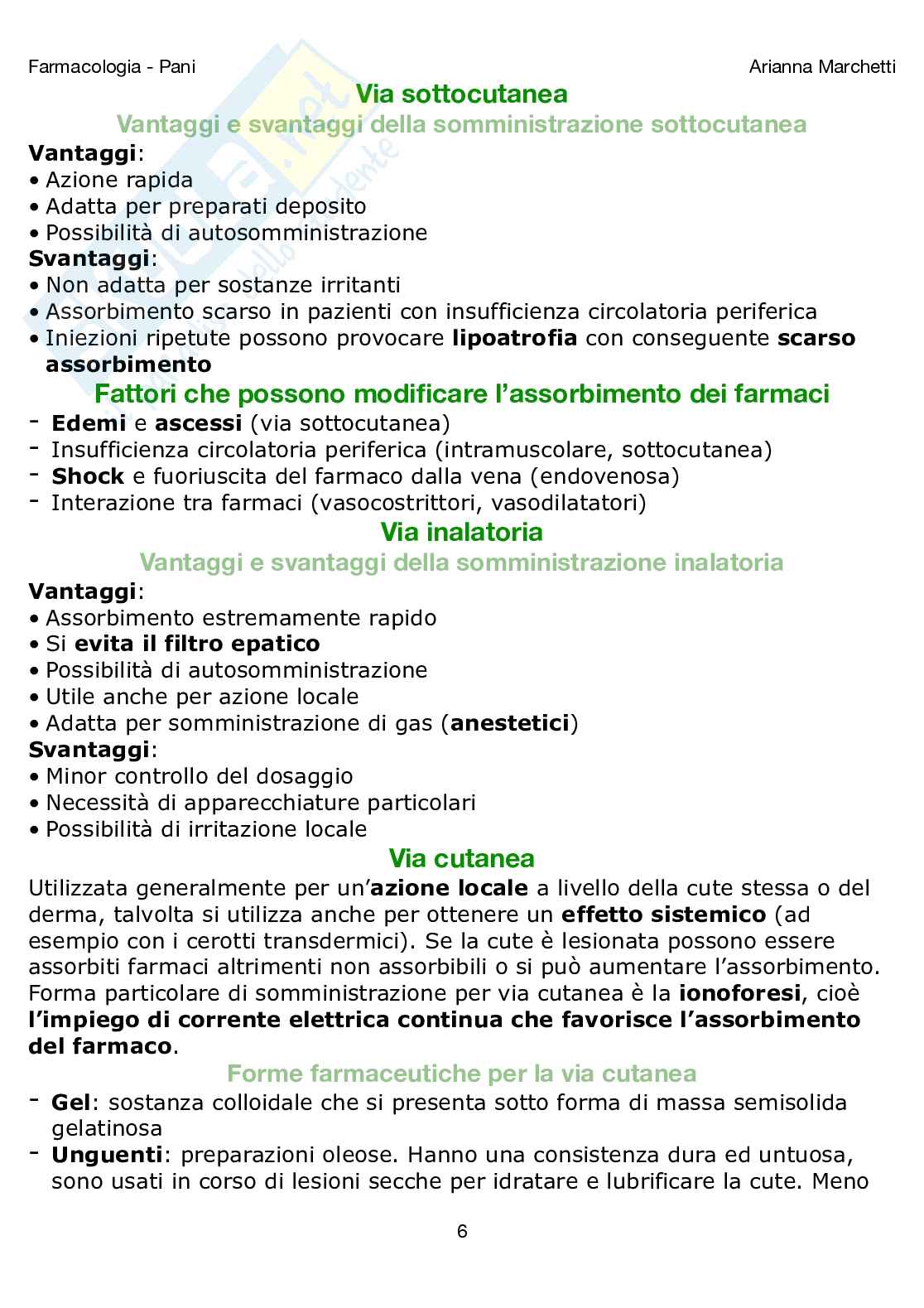 Appunti Farmacologia Pag. 6