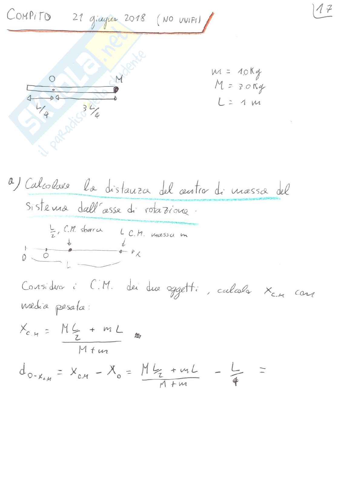 Esercitazione tutoraggio Fisica 1 Pag. 1