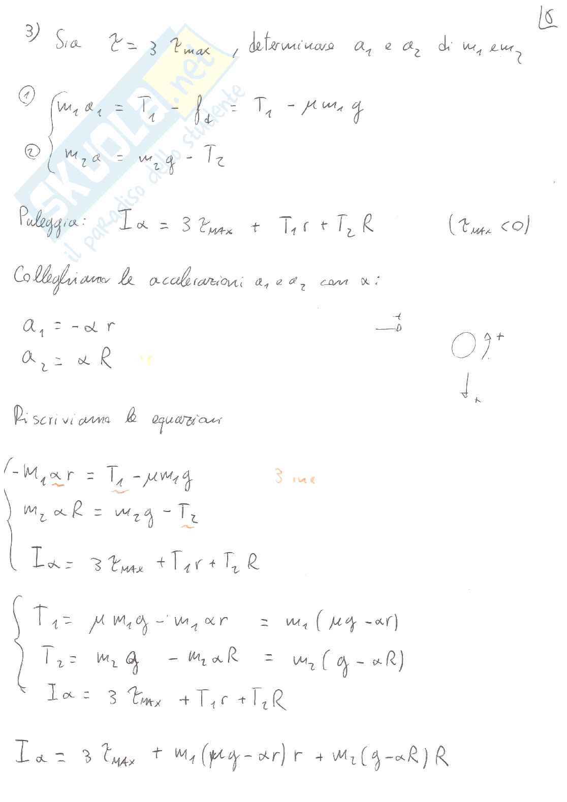Esercitazione tutoraggio Fisica 1 Pag. 6