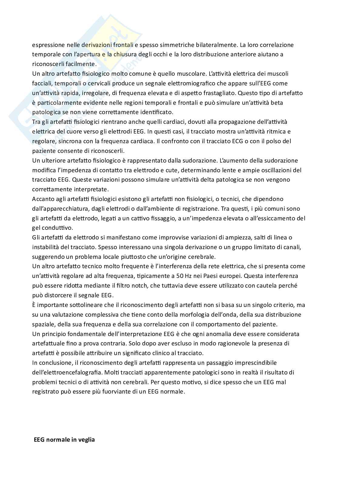 Riassunto esame Tecniche elettro neurofisiopatologiche 1, Prof. No Name, libro consigliato Manuale teorico pratico di Elettroencefalografia , Mecarelli Pag. 11