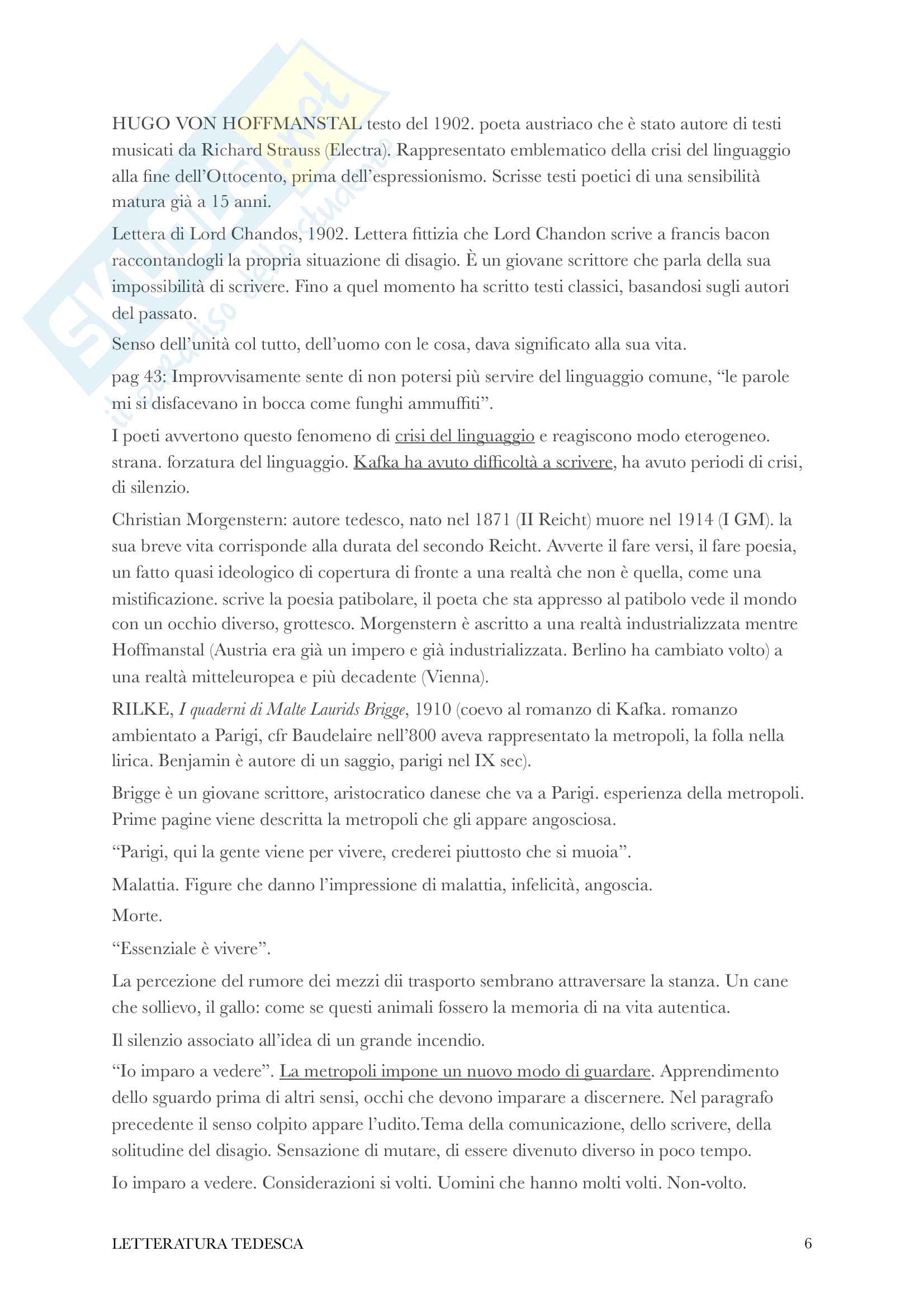Kafka e l'espressionismo tedesco Pag. 6