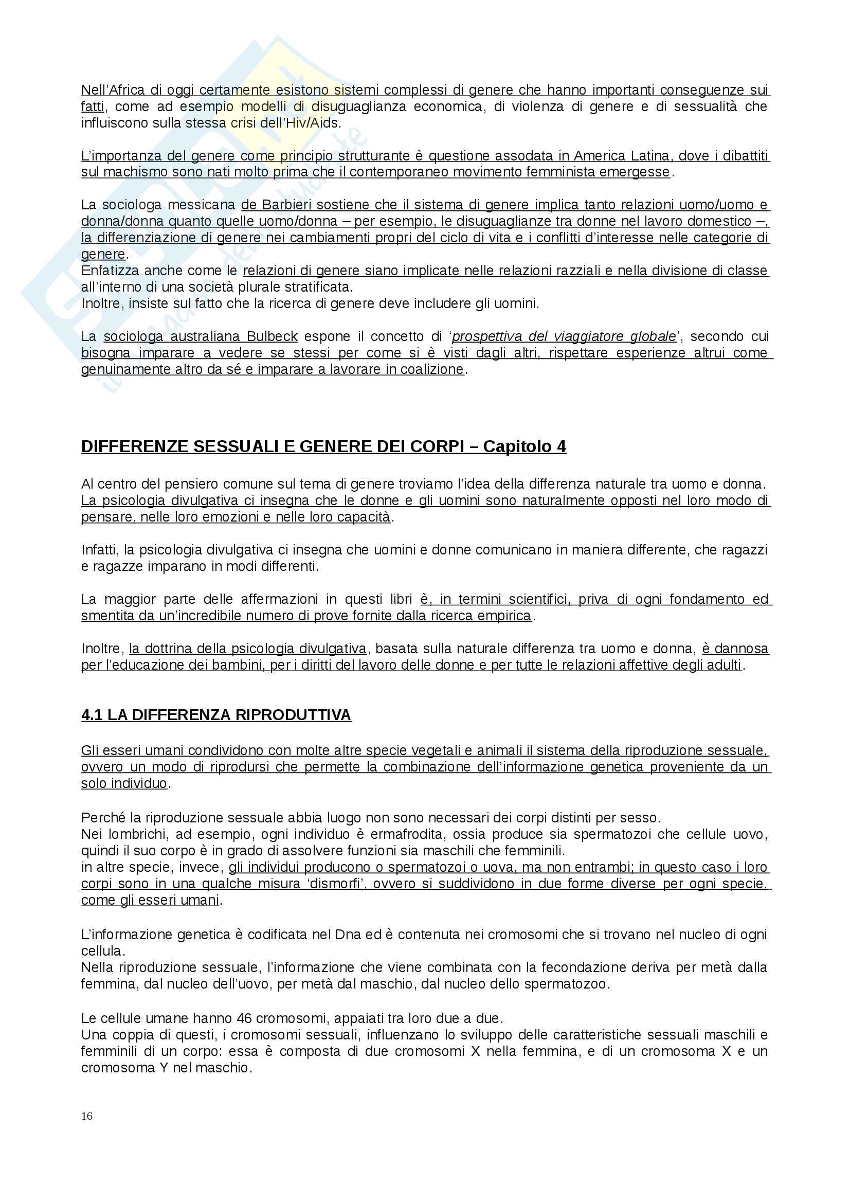 Riassunto esame Sociologia del genere e della sessualità, prof. Maretti, libro consigliato 'Questioni di genere' di Connell Pag. 16