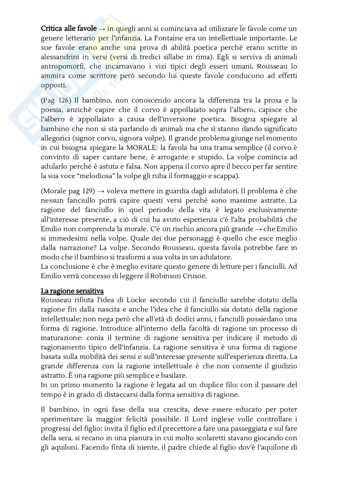 Riassunto esame Storia della filosofia, Prof. Menin Marco, libro consigliato Emilio, o dell'educazione, Roberto Gatti Pag. 16