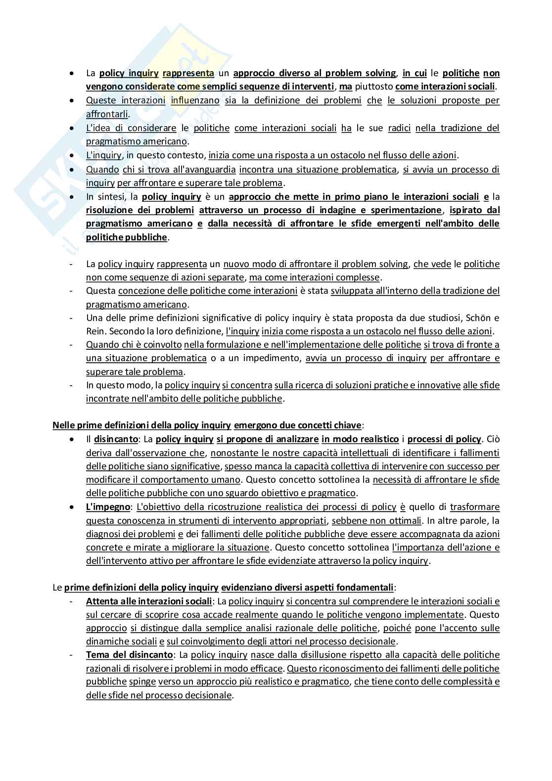 Riassunto esame Management Pubblico, Prof. Regonini Gloria, libro consigliato Capire le politiche pubbliche , Gloria Regonini  Pag. 11