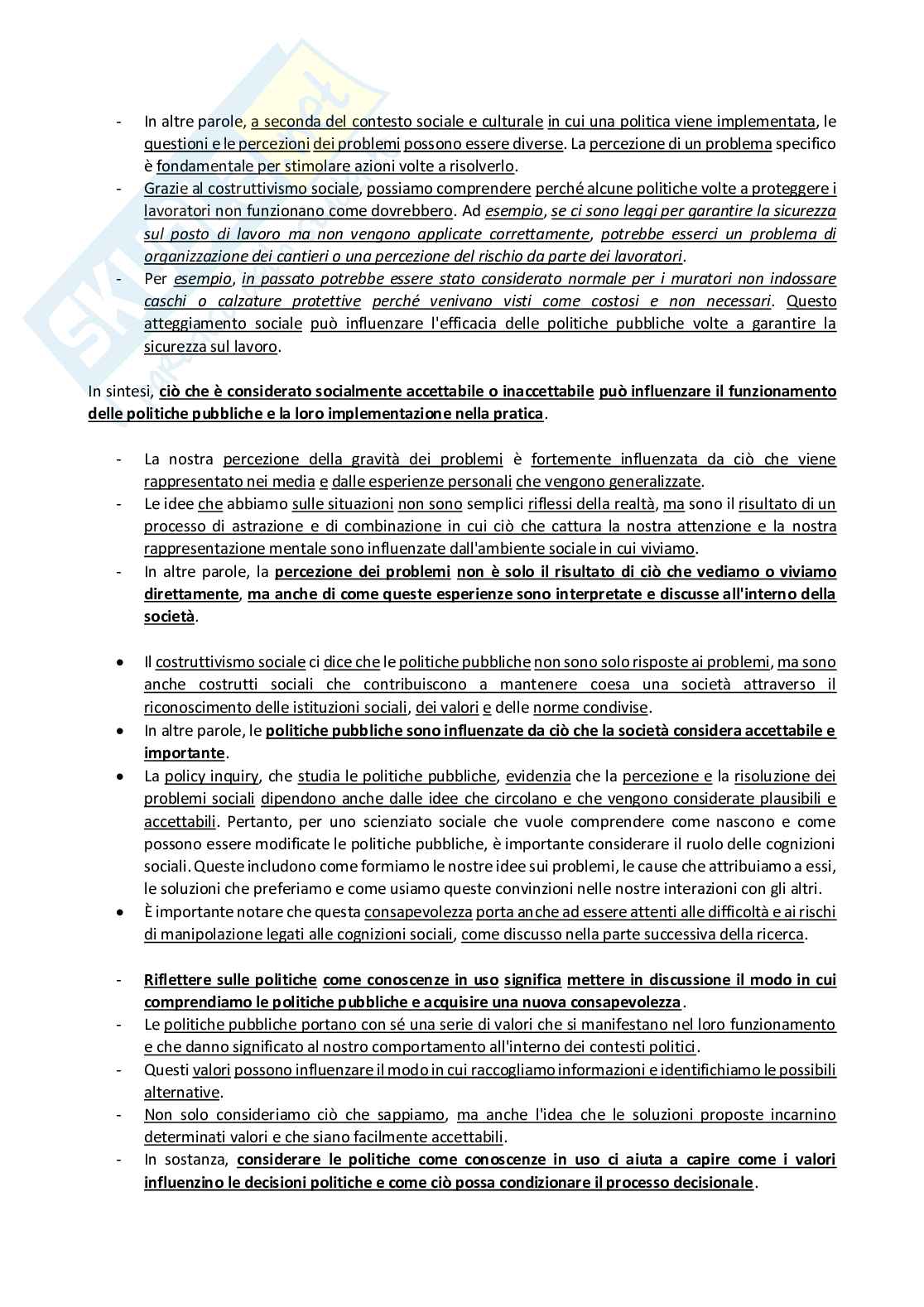 Riassunto esame Management Pubblico, Prof. Regonini Gloria, libro consigliato Capire le politiche pubbliche , Gloria Regonini  Pag. 31
