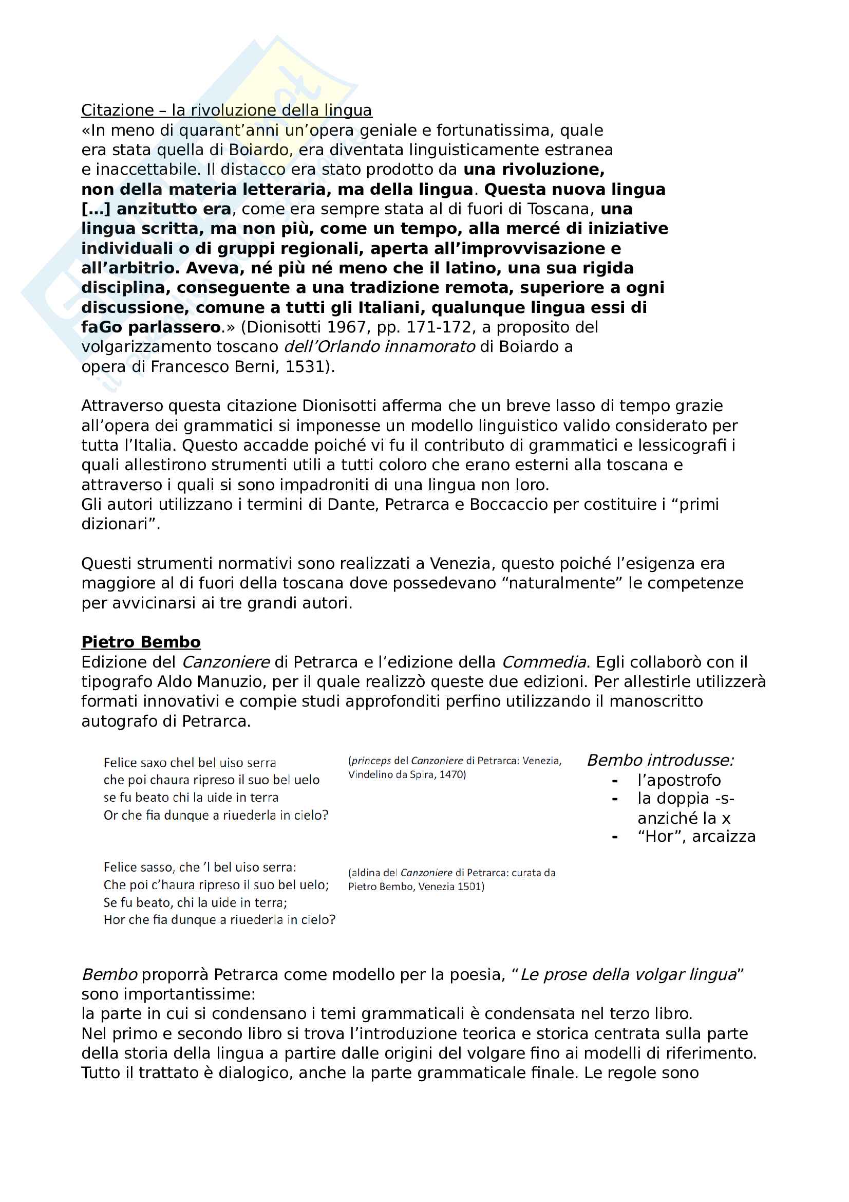 Linguistica italiana - storia Pag. 16