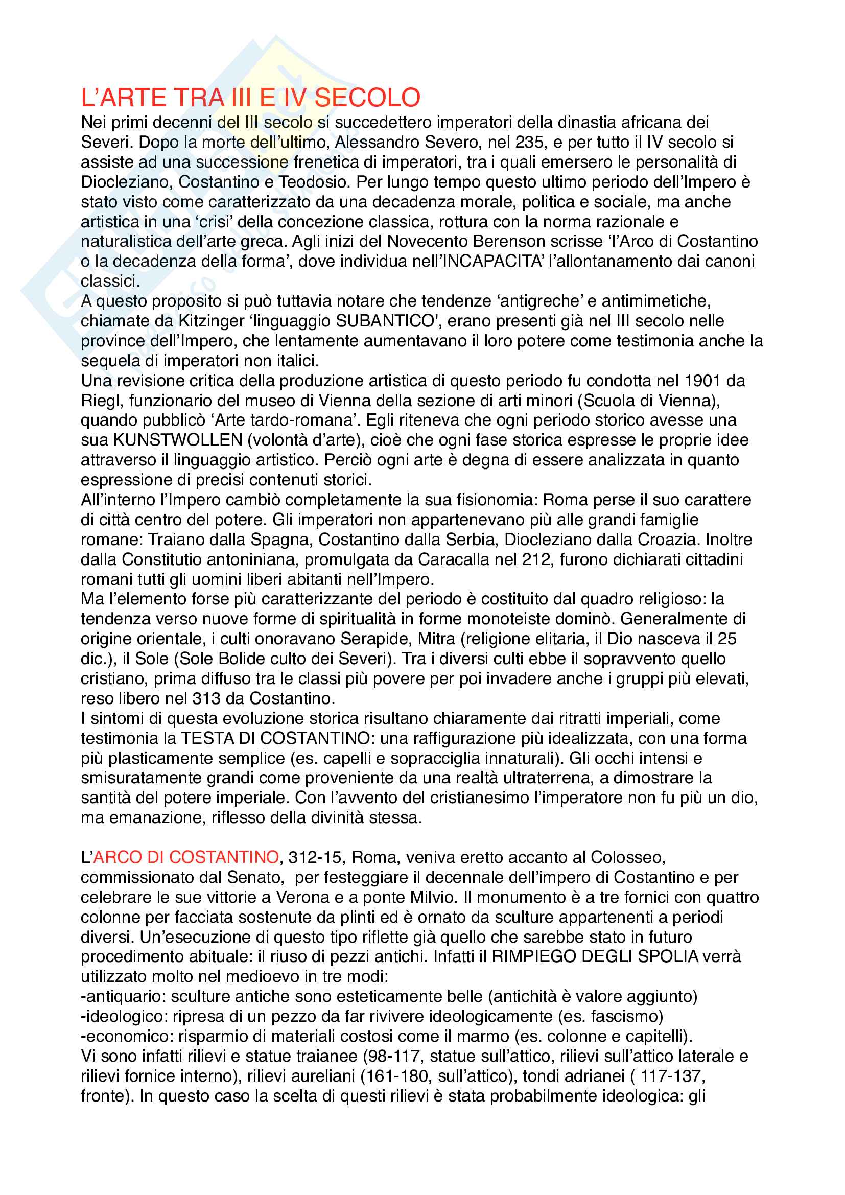 Storia dell'arte medievale Pag. 1
