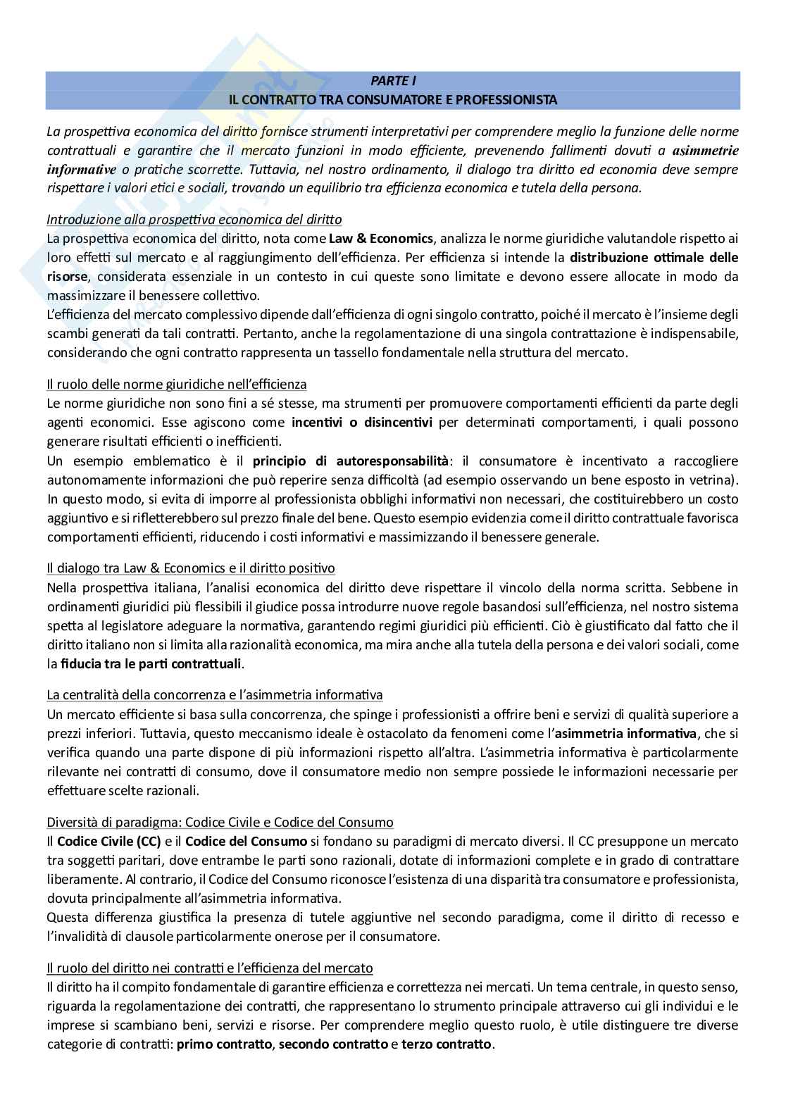 Contratti d'impresa e dei consumatori Pag. 1