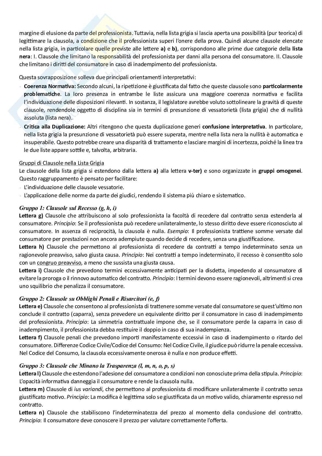 Contratti d'impresa e dei consumatori Pag. 21