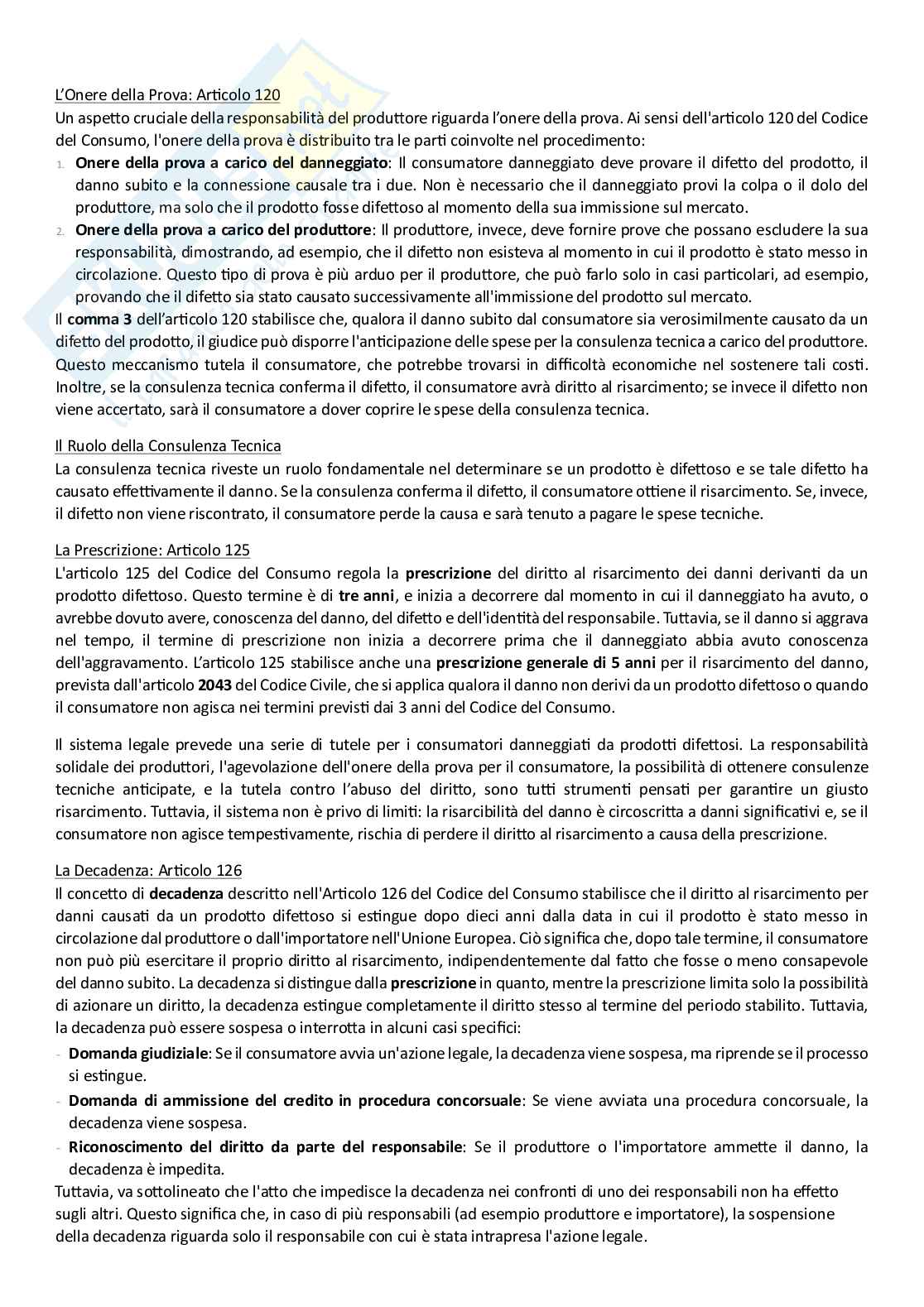 Contratti d'impresa e dei consumatori Pag. 36