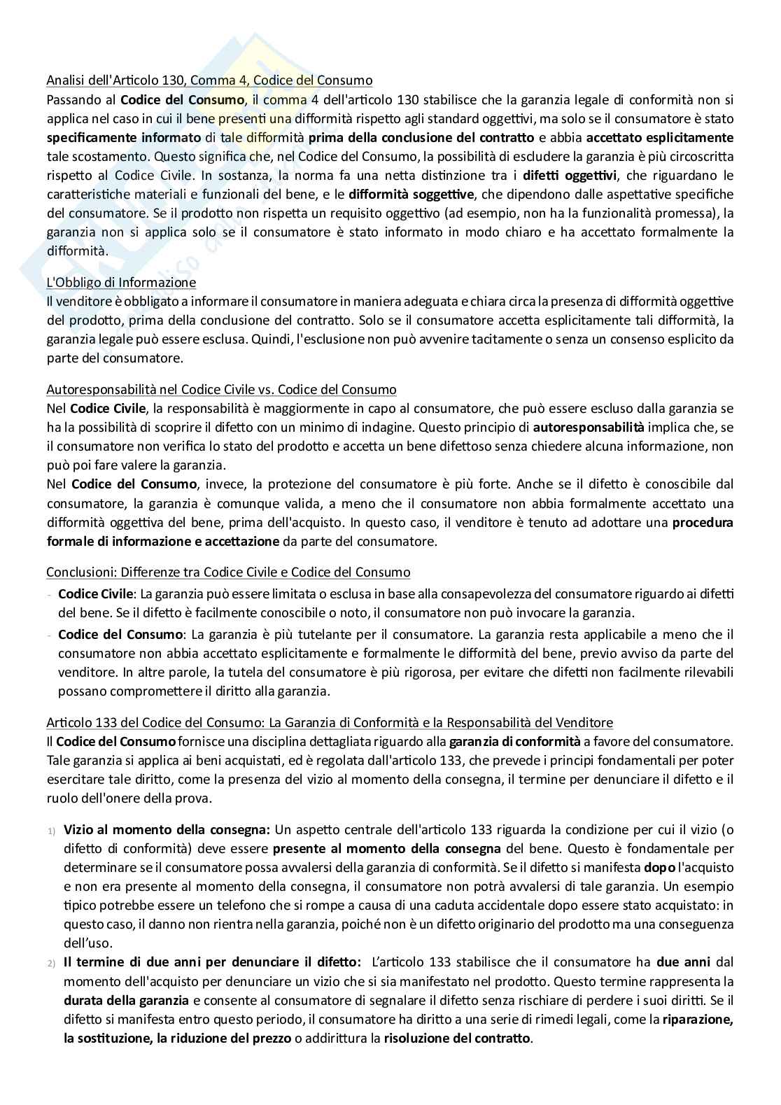 Contratti d'impresa e dei consumatori Pag. 41
