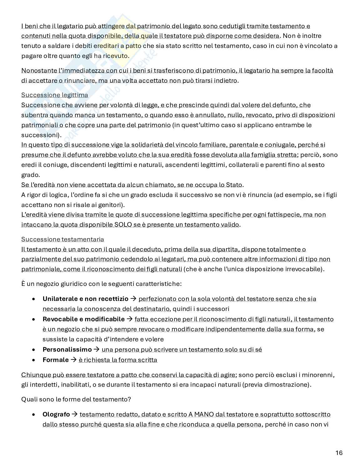 Riassunto esame Diritto privato, Prof. Ferro Luzzi Federico, libro consigliato Istituzioni di diritto privato, Nivarra, Ricciuto, Scognamiglio Pag. 16