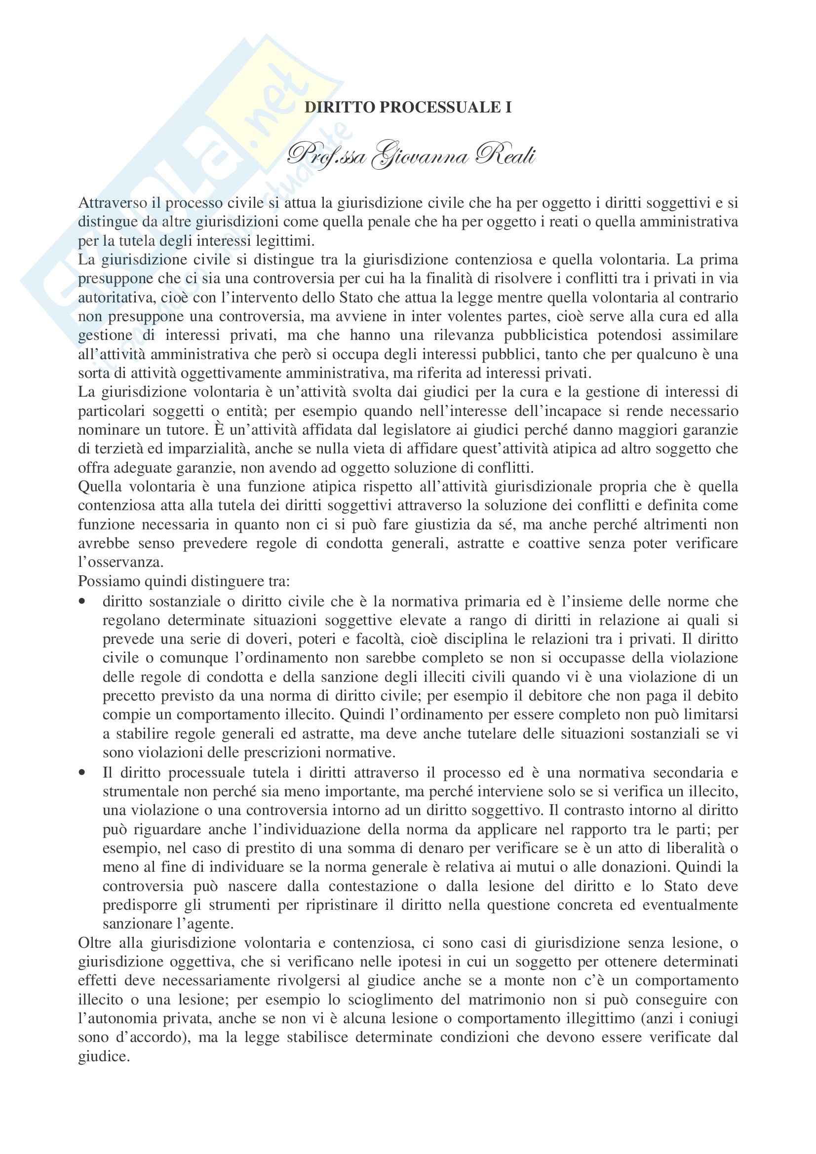 Diritto Processuale Civile Pag. 1
